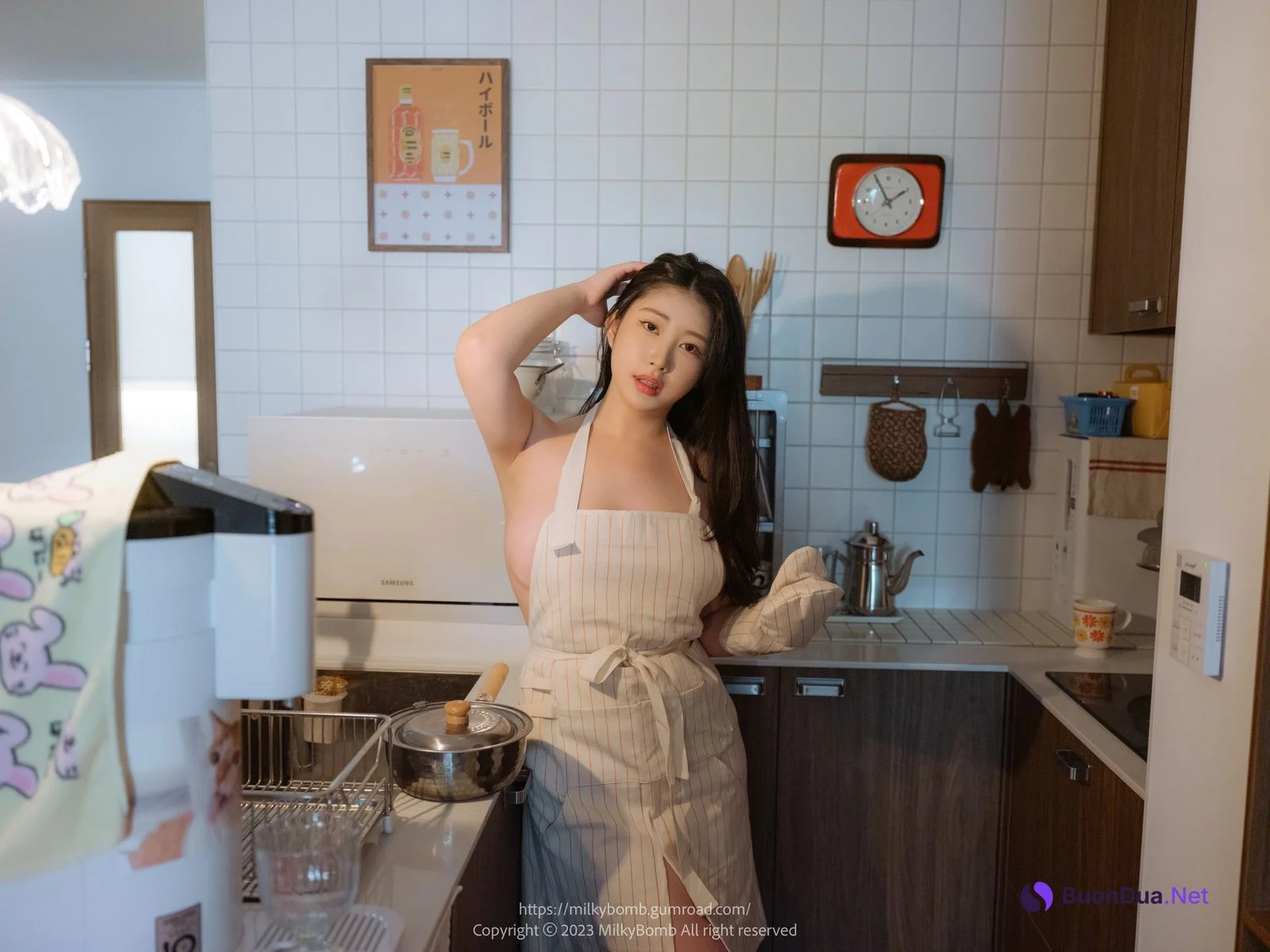 PURELISM 순수, [MilkyBomb] Apron 앞치마 - Photo 3