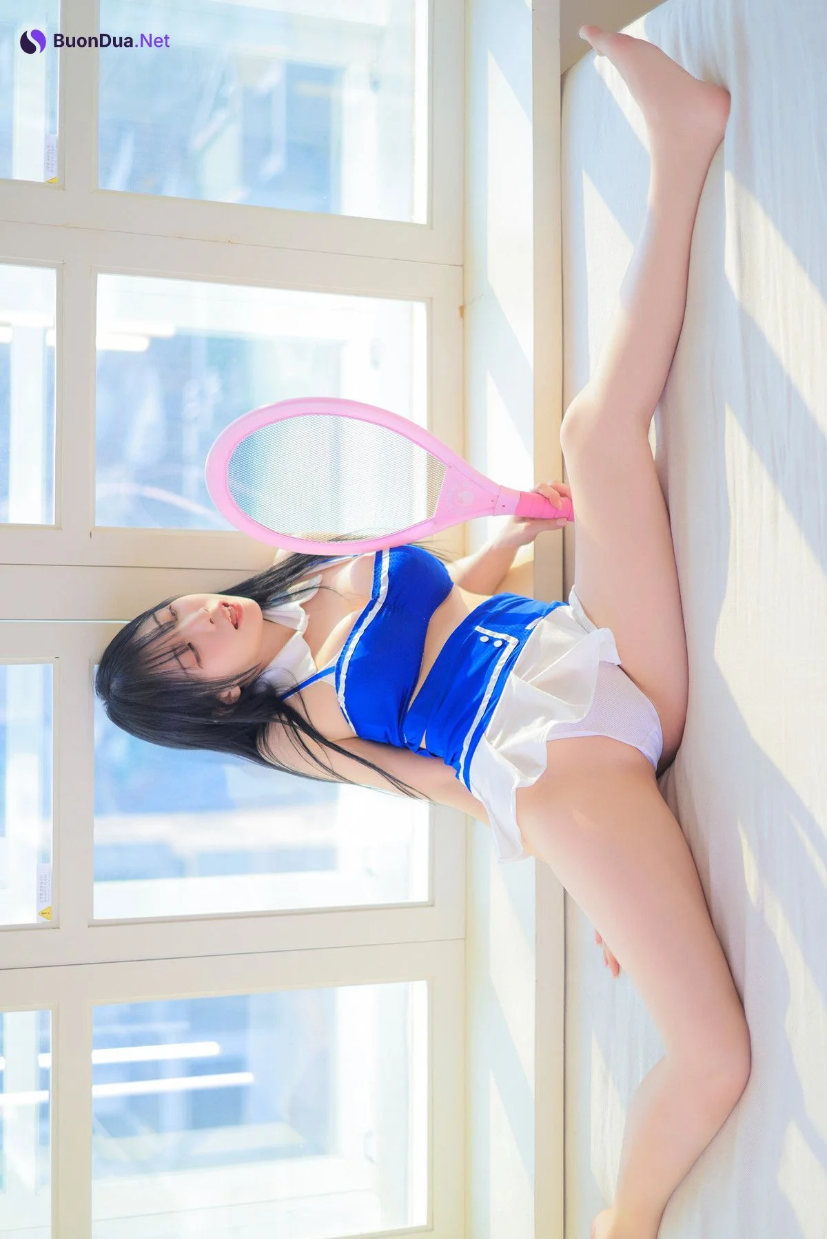 Rinaモモリナ, Patreon ‘Blue and White Swimsuit’ Set.01 - Photo 3