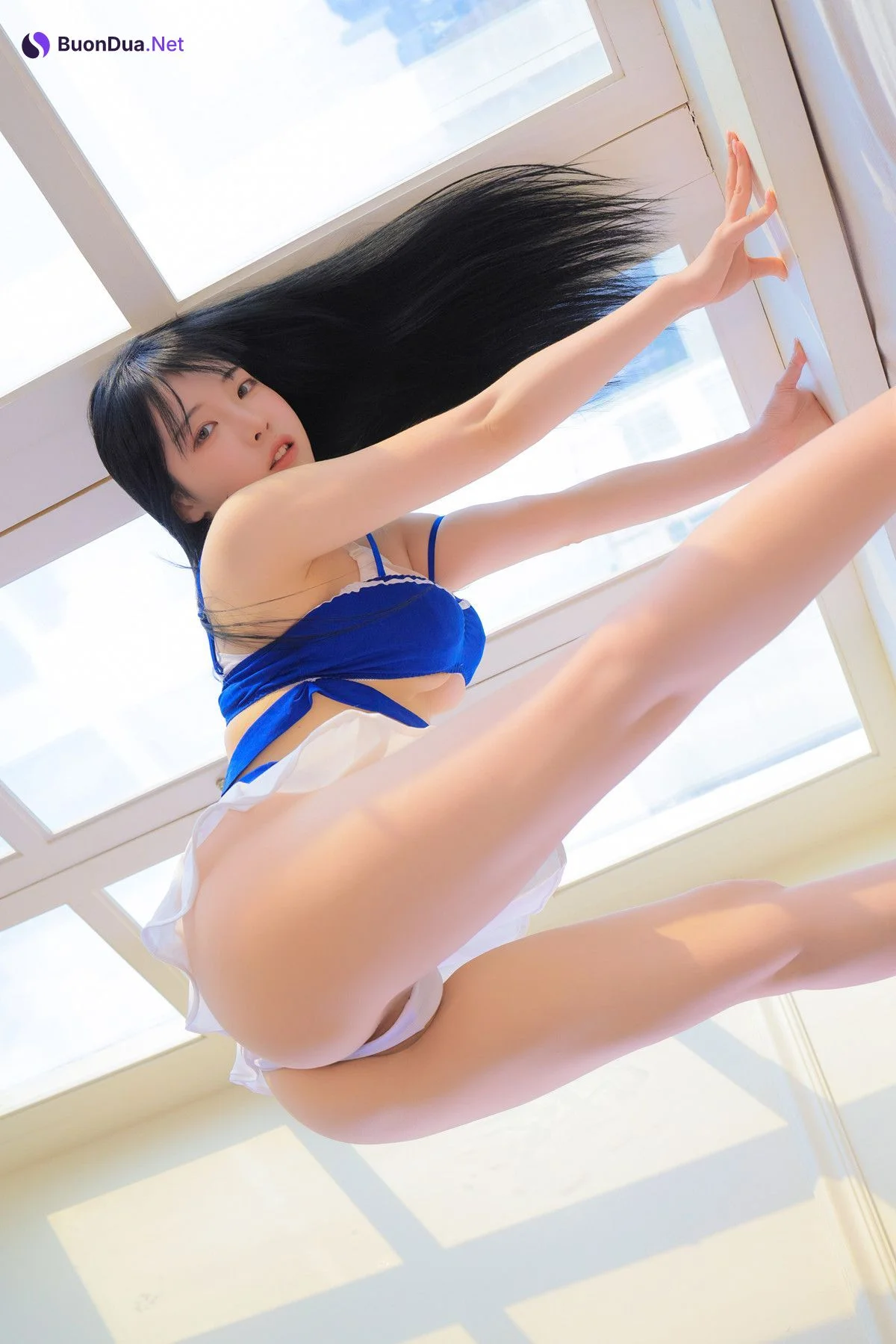 Rinaモモリナ, Patreon ‘Blue and White Swimsuit’ Set.02 - Photo 20
