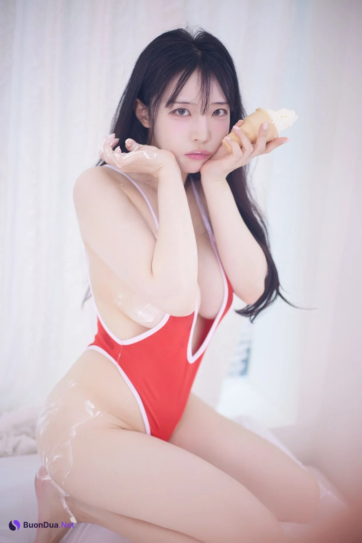 Rinaモモリナ, Patreon ‘Red Bikini’ Set.02 - 写真 17