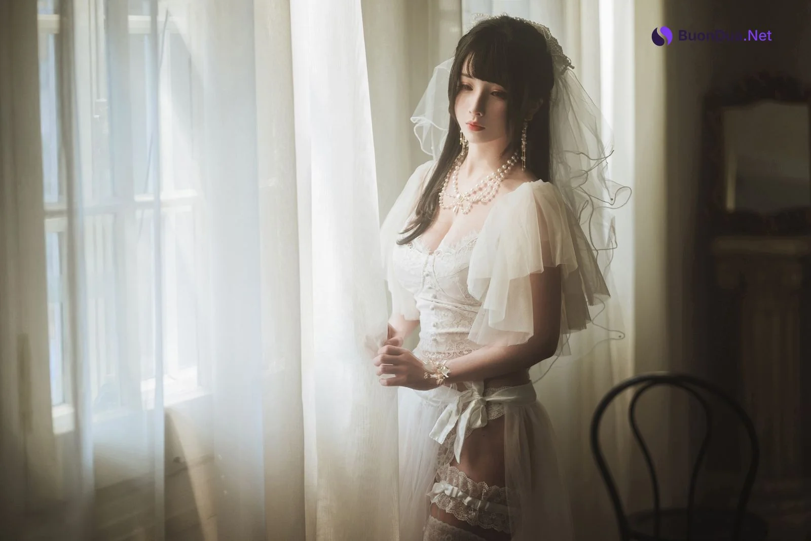 [Rioko凉凉子] 透明婚纱 - 사진 10