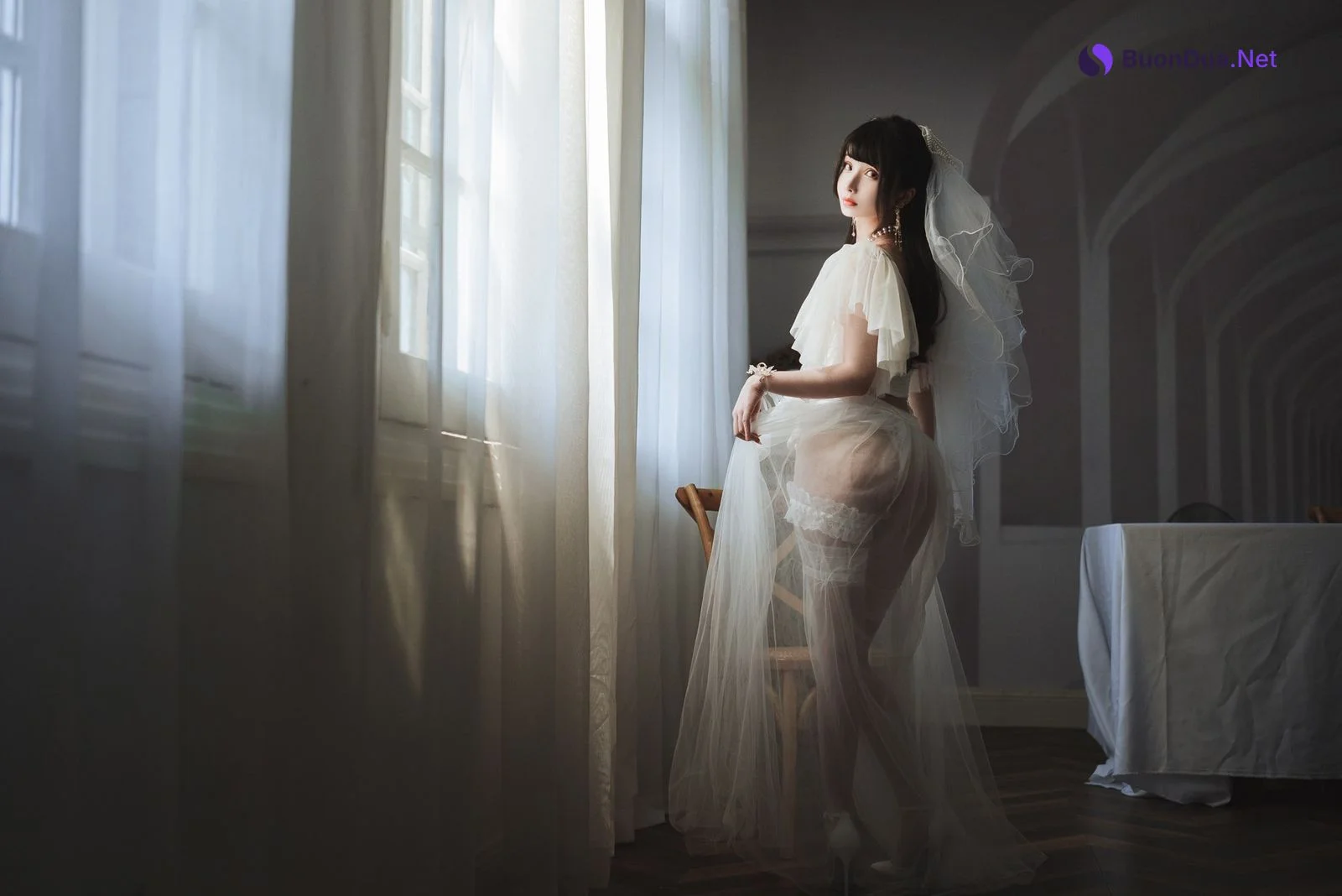 [Rioko凉凉子] 透明婚纱 - 사진 15