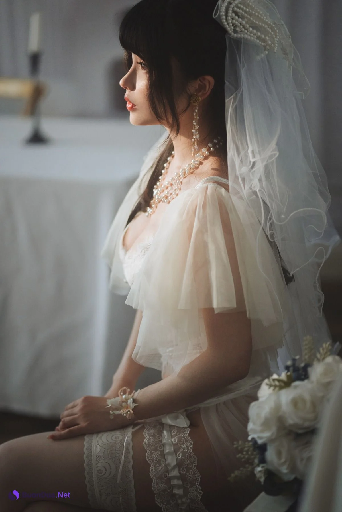 [Rioko凉凉子] 透明婚纱 - 사진 4