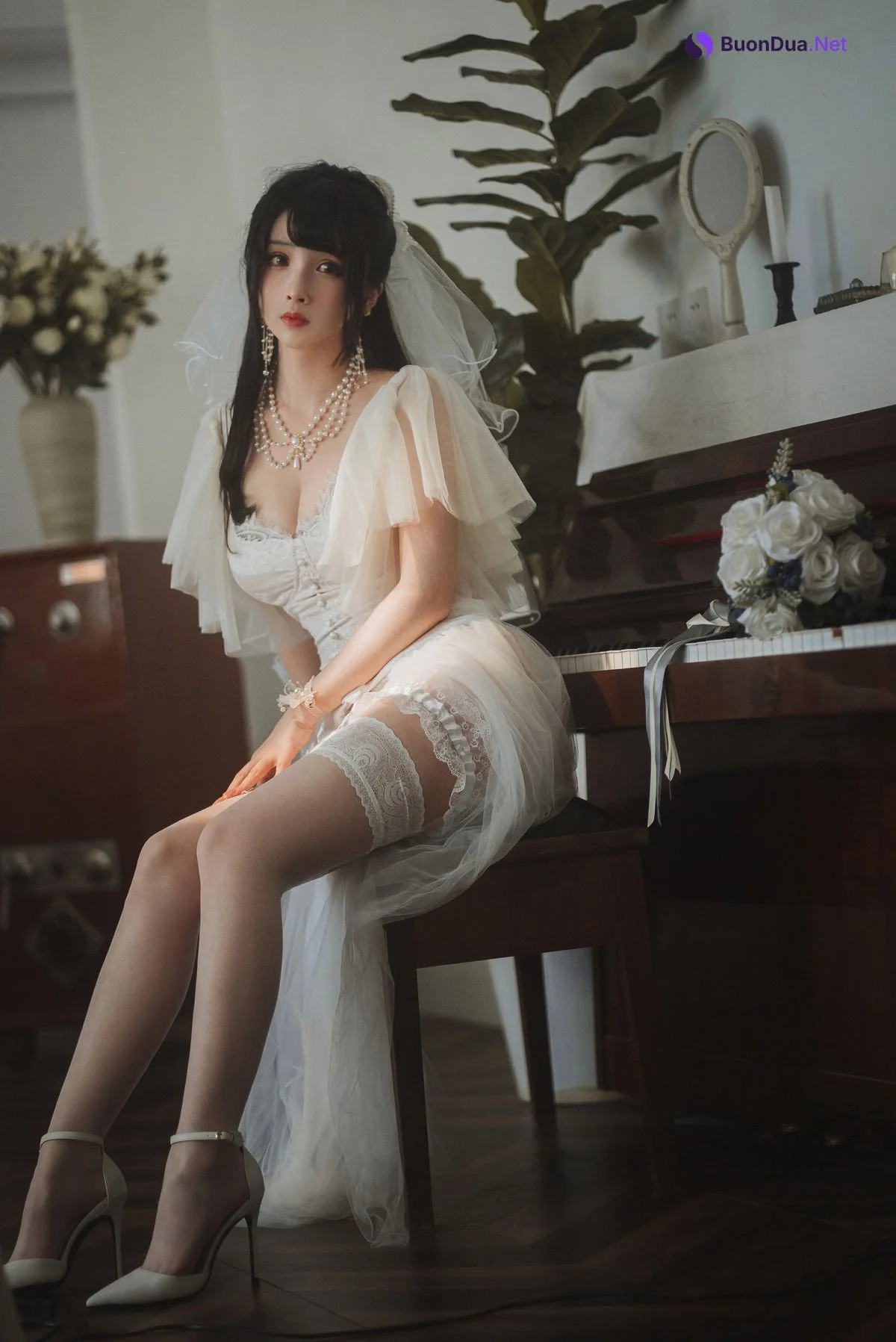 [Rioko凉凉子] 透明婚纱 - 사진 6