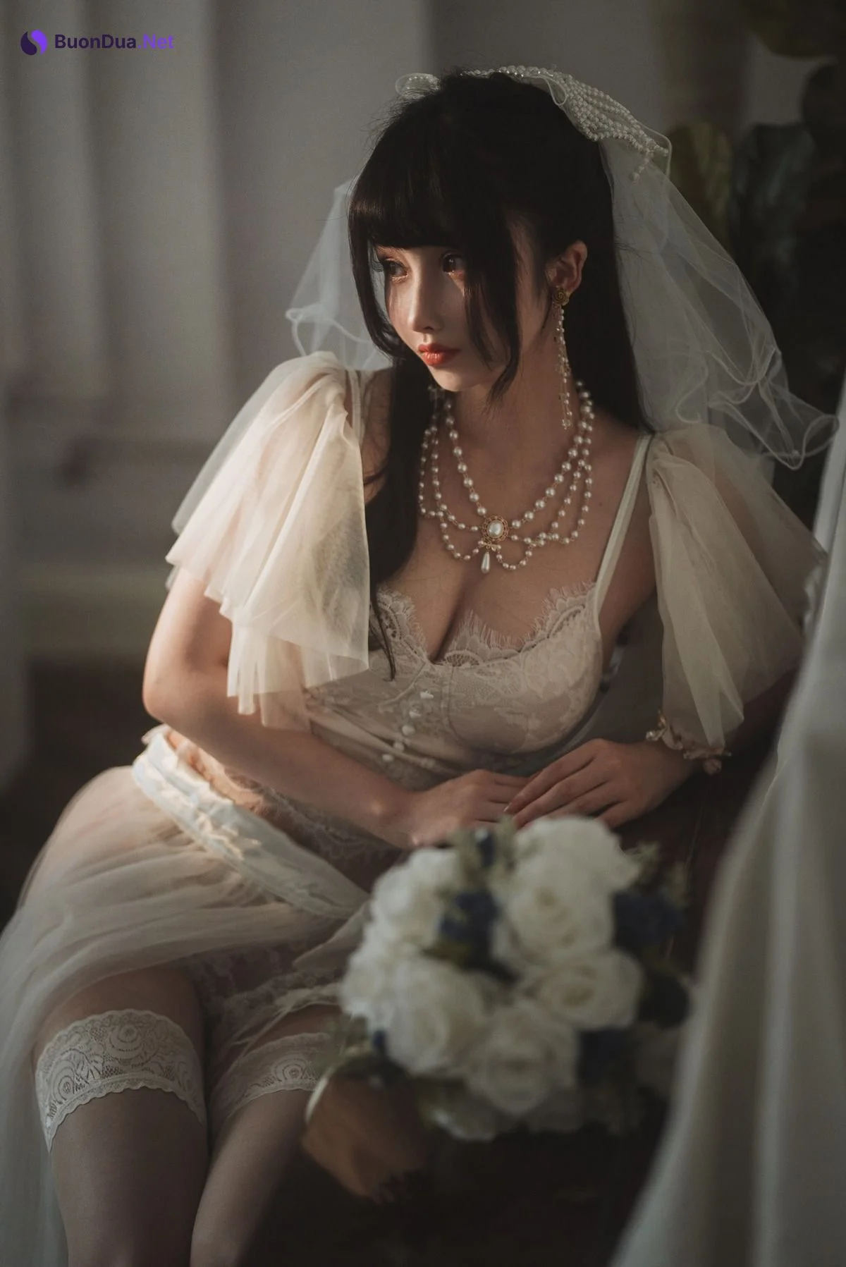 [Rioko凉凉子] 透明婚纱 - 사진 8