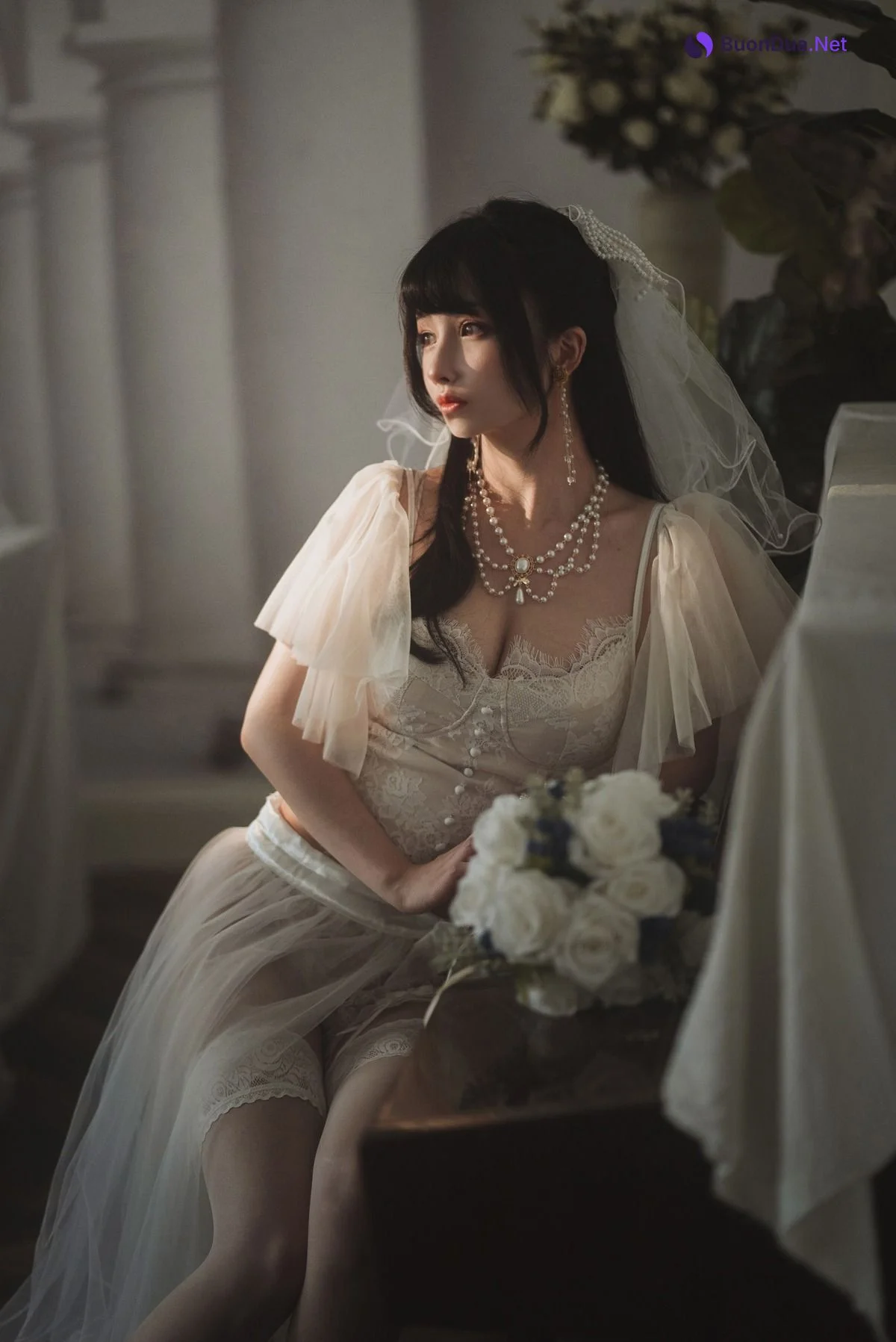 [Rioko凉凉子] 透明婚纱 - 사진 9