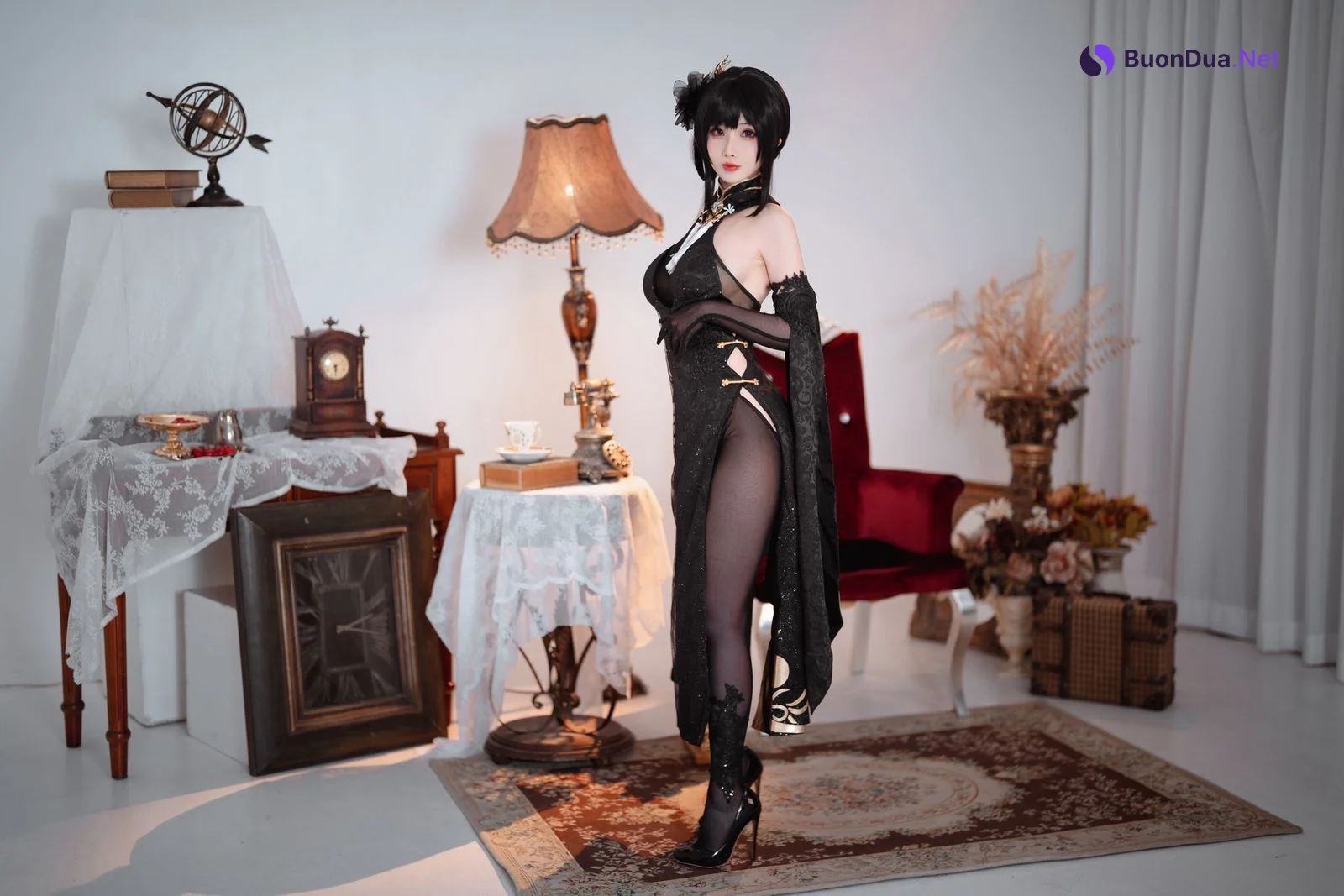Rioko凉凉子 Cosplay 黑白镇海双人 - Photo 13