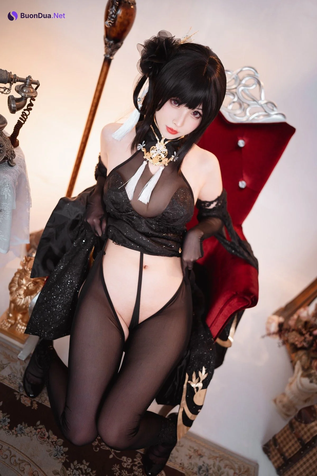 Rioko凉凉子 Cosplay 黑白镇海双人 - Photo 3
