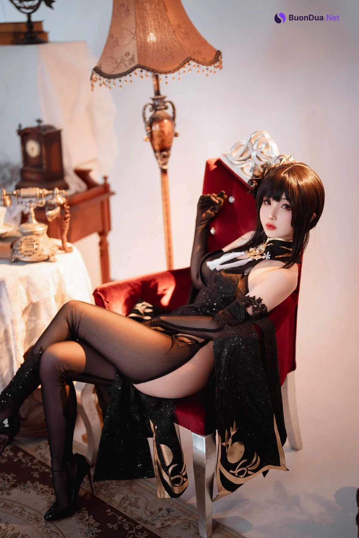 Rioko凉凉子 Cosplay 黑白镇海双人 - Photo 6