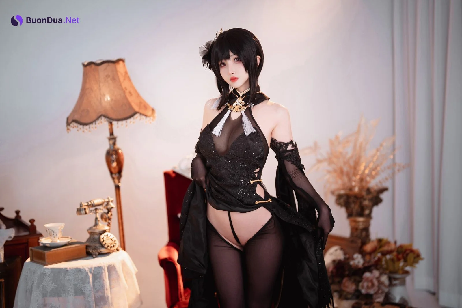 Rioko凉凉子 Cosplay 黑白镇海双人 - Photo 8