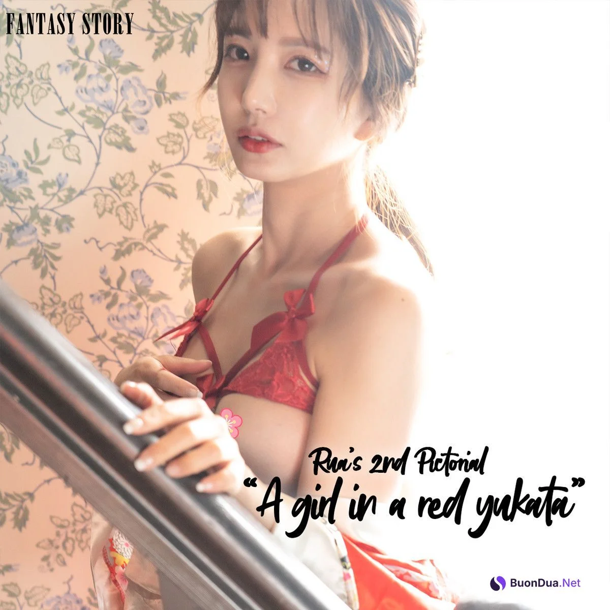 Rua 루아, [Fantasy Story] A Girl in a Red Yukata Set.01 - Photo 2