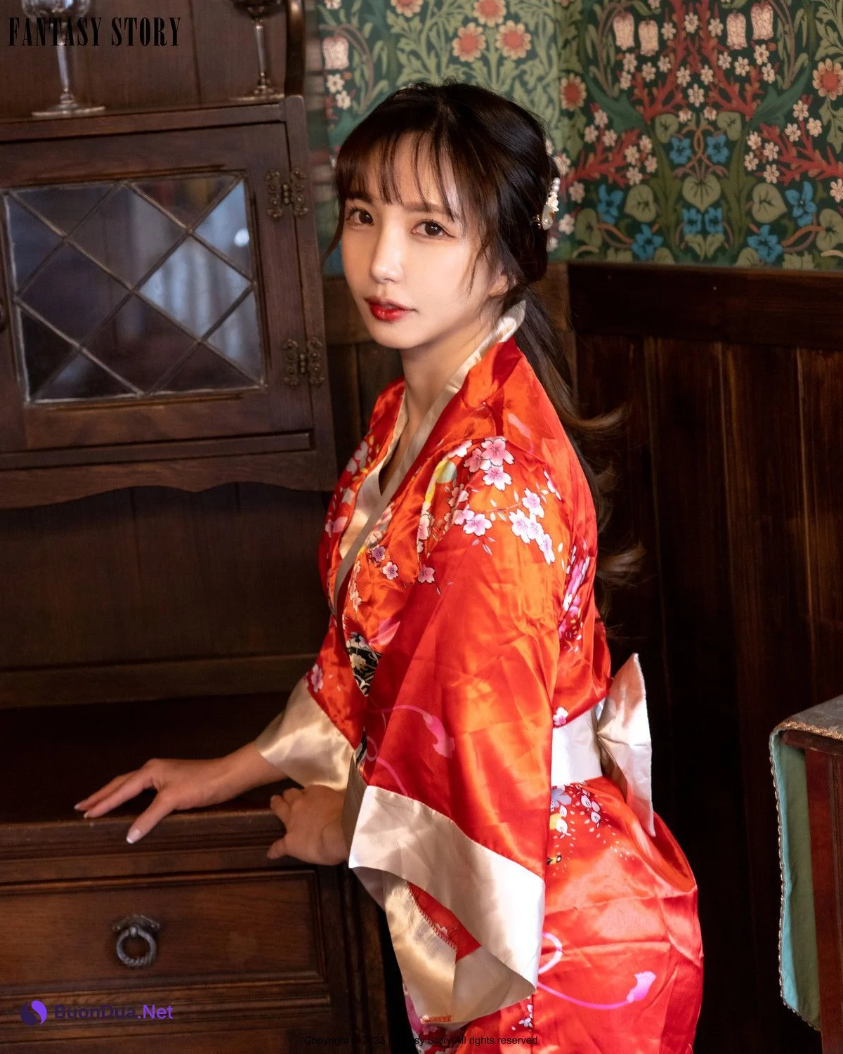 Rua 루아, [Fantasy Story] A Girl in a Red Yukata Set.01 - Photo 3