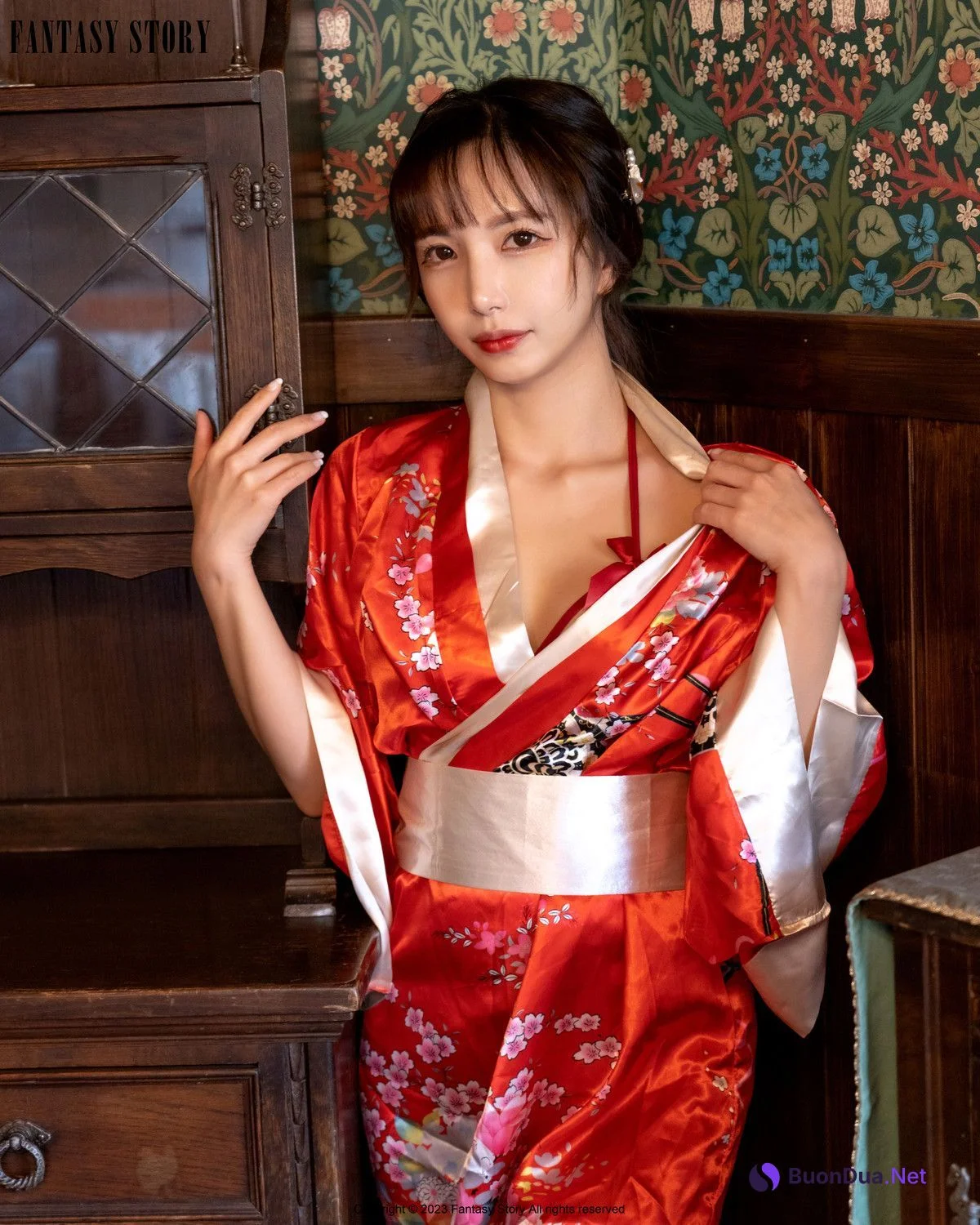 Rua 루아, [Fantasy Story] A Girl in a Red Yukata Set.01 - Photo 4