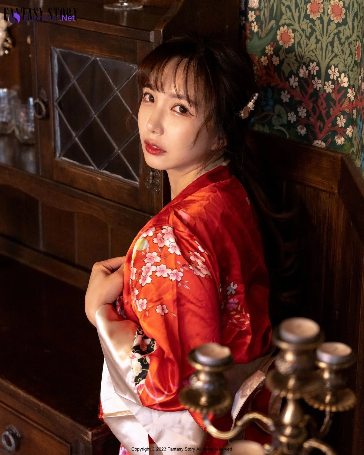 Rua 루아, [Fantasy Story] A Girl in a Red Yukata Set.01 - Photo 6
