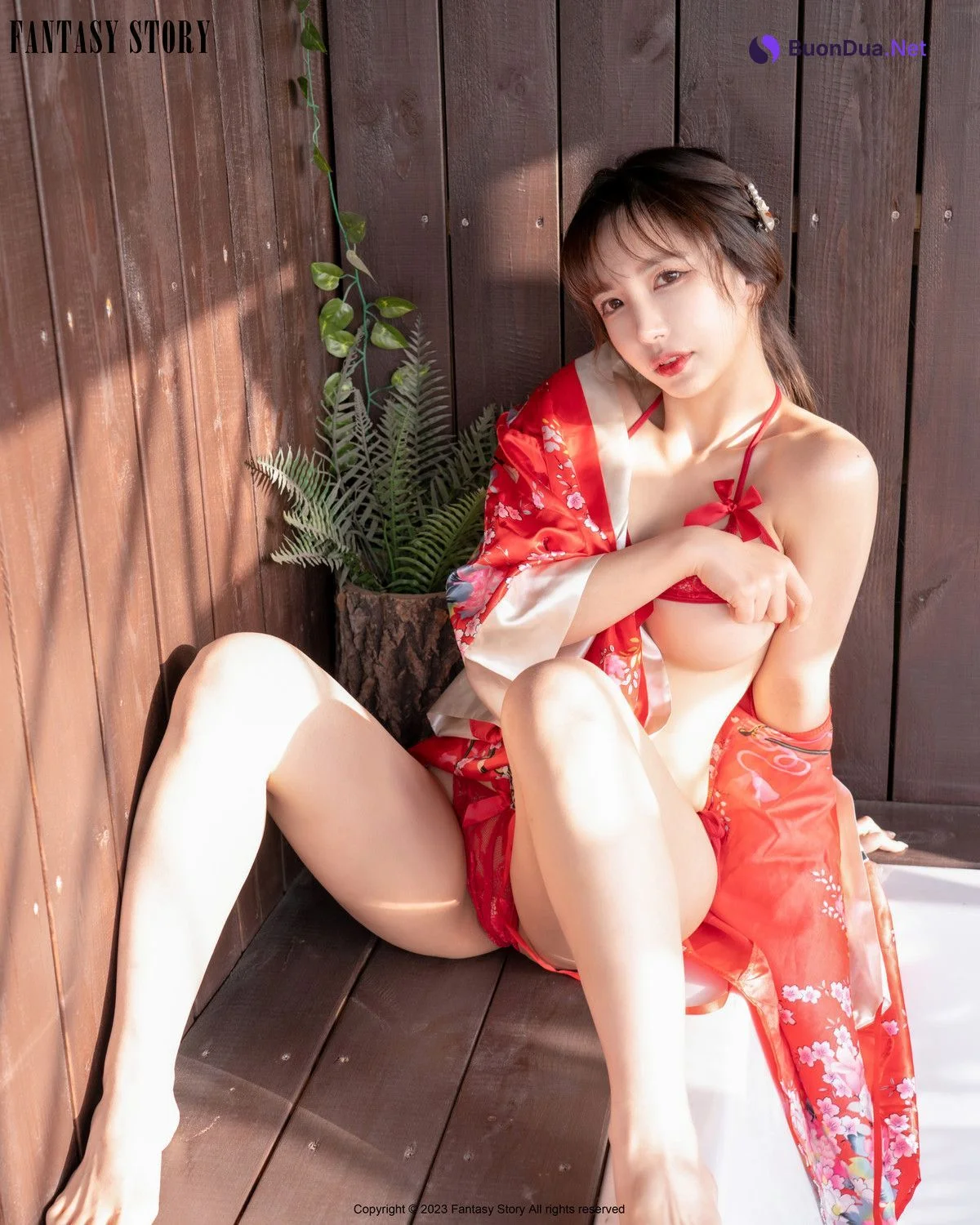 Rua 루아, [Fantasy Story] A Girl in a Red Yukata Set.02 - Photo 6