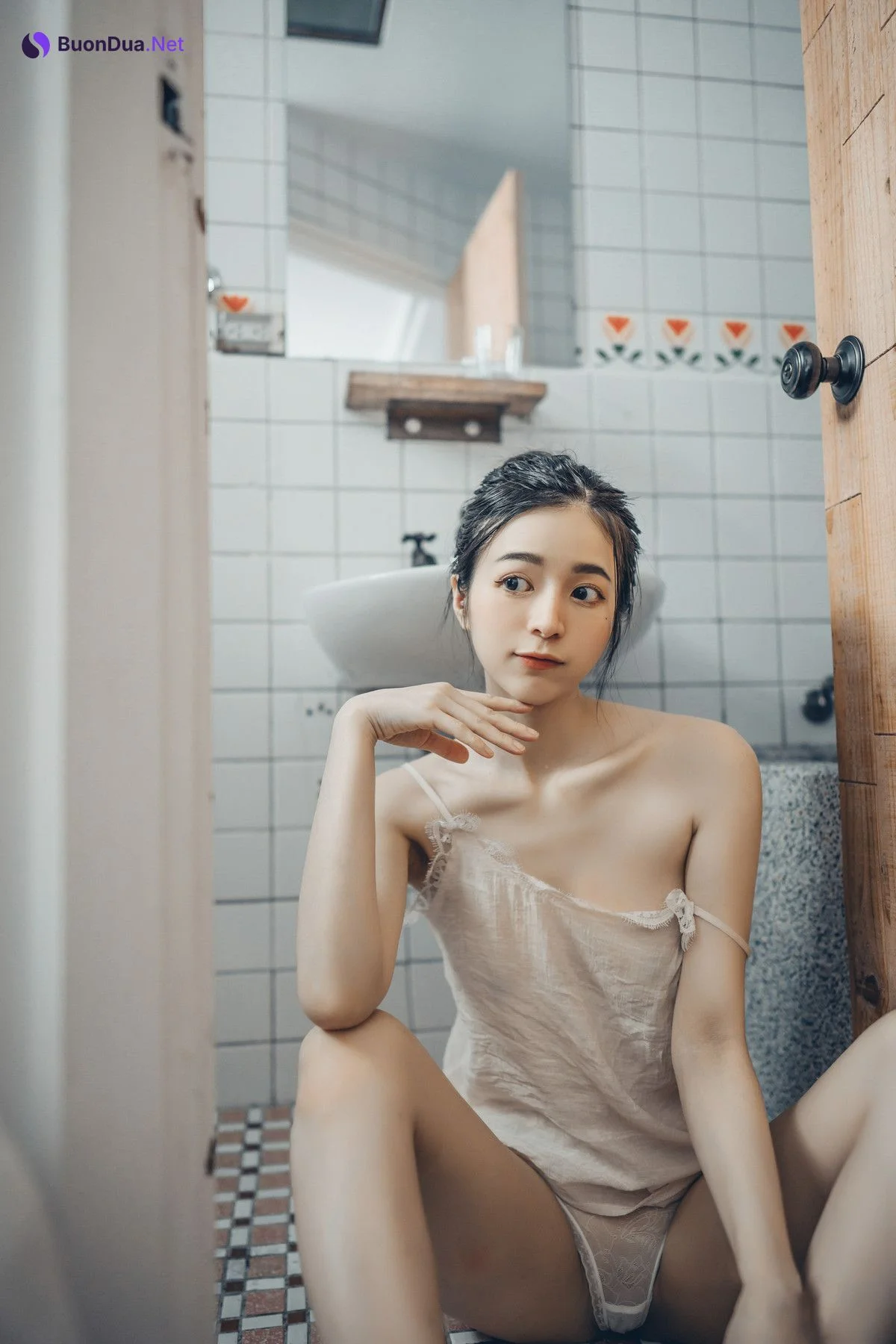終於約到女神泡湯，浴巾一直掉，最後不穿了直接拍 S級美女-辰辰 Vol.02 - Photo 9