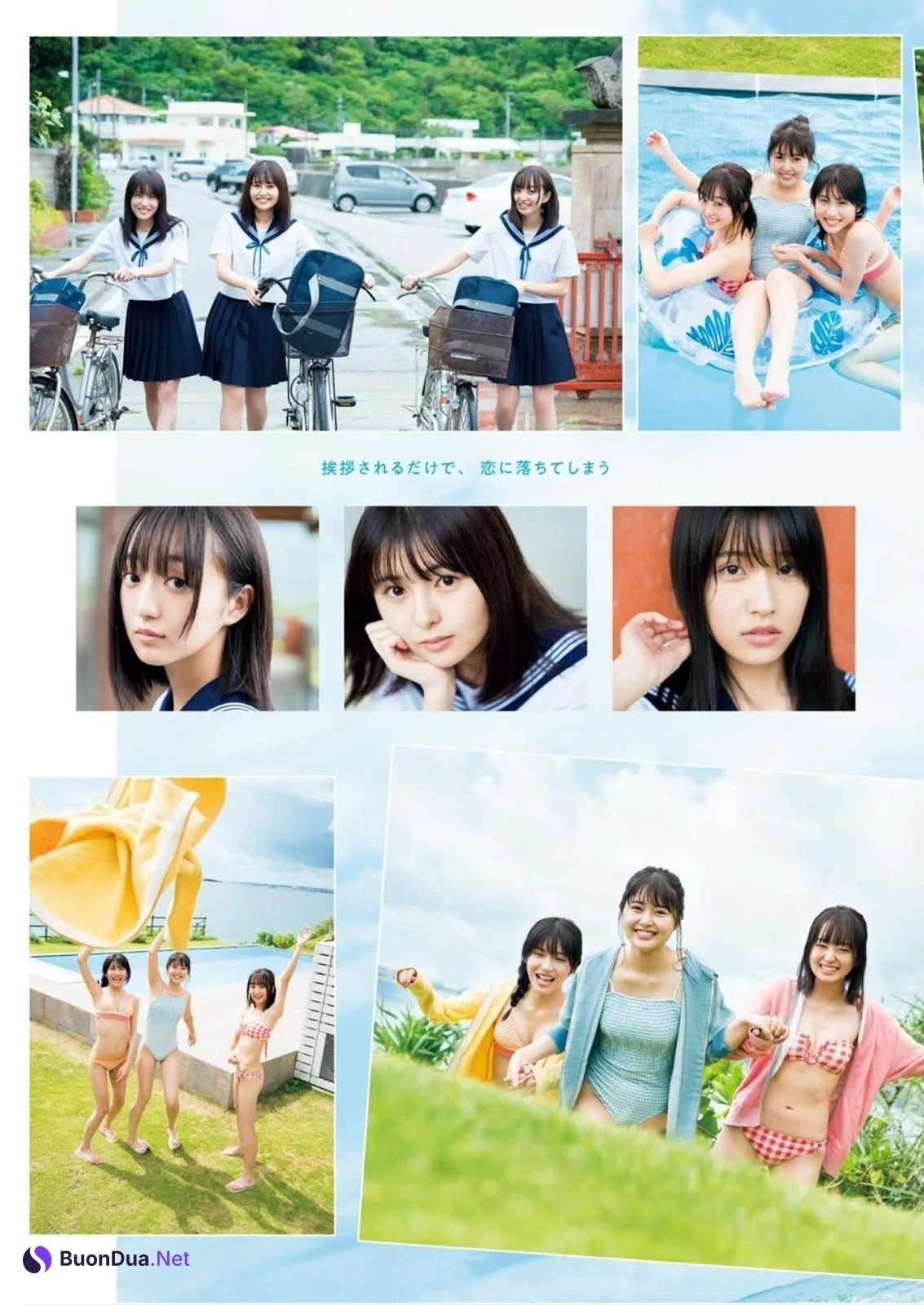 Sakina Tonchiki 頓知気さきな, Yuuna Mochida 持田優奈, Meina Hibino 日比野芽奈, Weekly Playboy 2019 No.46 (週刊プレイボーイ 2019年46号) - 照片 13