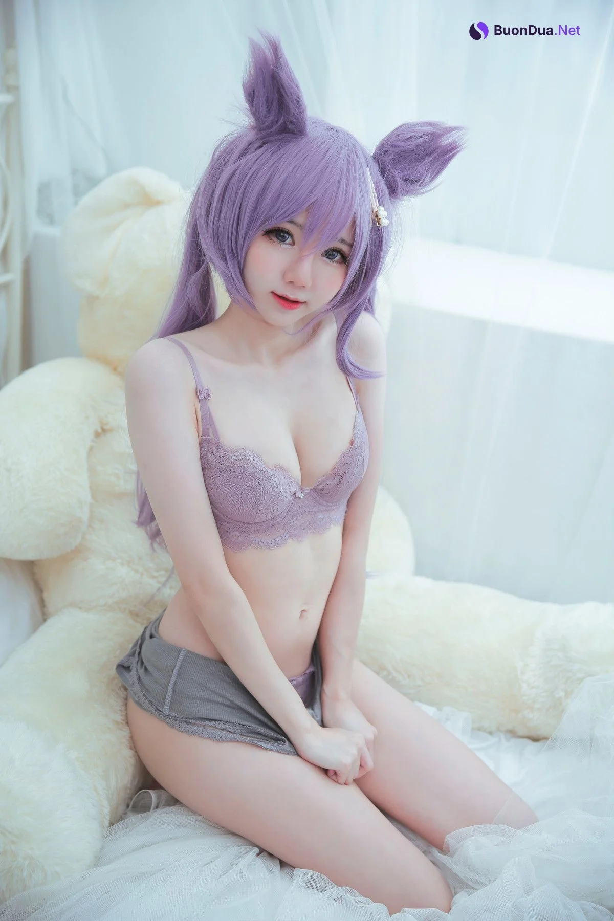 Sally多啦雪 Cosplay Keqing 刻晴 Lingerie Ver. - Photo 11