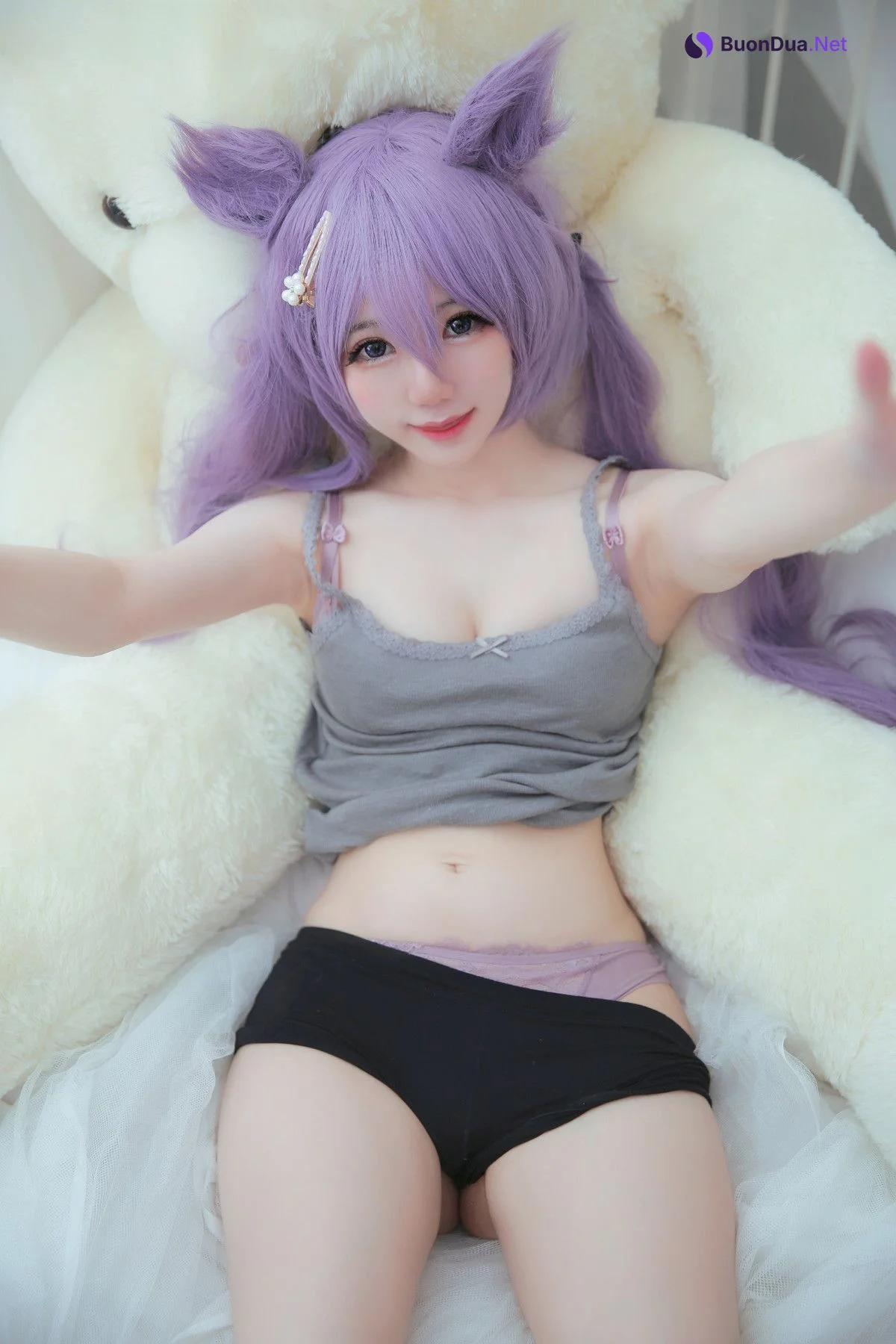 Sally多啦雪 Cosplay Keqing 刻晴 Lingerie Ver. - Photo 13