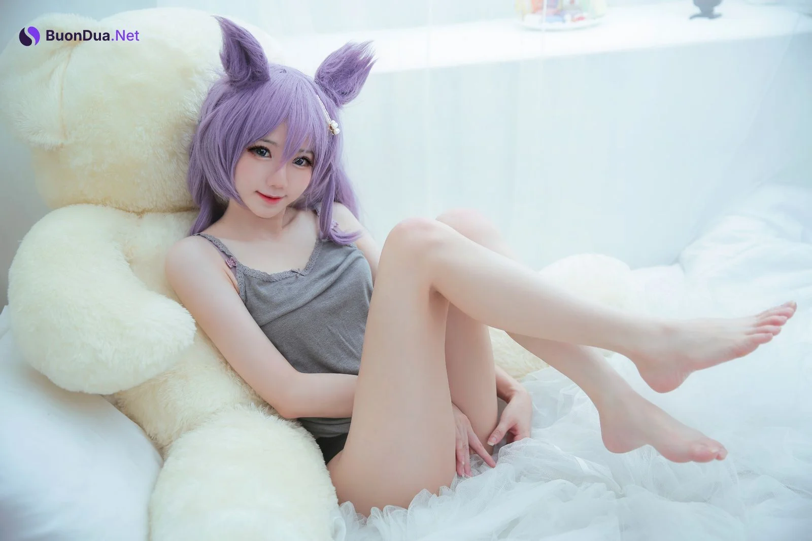 Sally多啦雪 Cosplay Keqing 刻晴 Lingerie Ver. - Photo 14