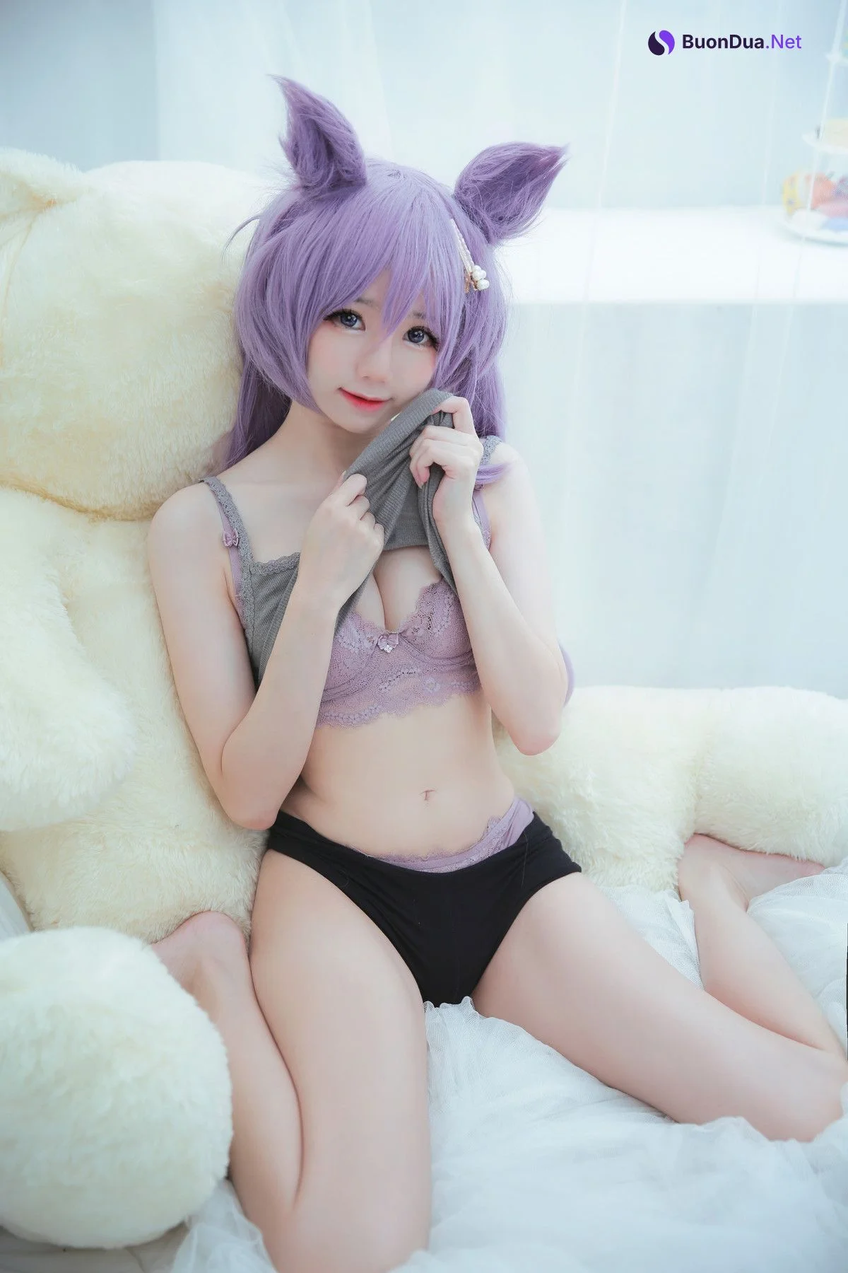 Sally多啦雪 Cosplay Keqing 刻晴 Lingerie Ver. - Photo 15