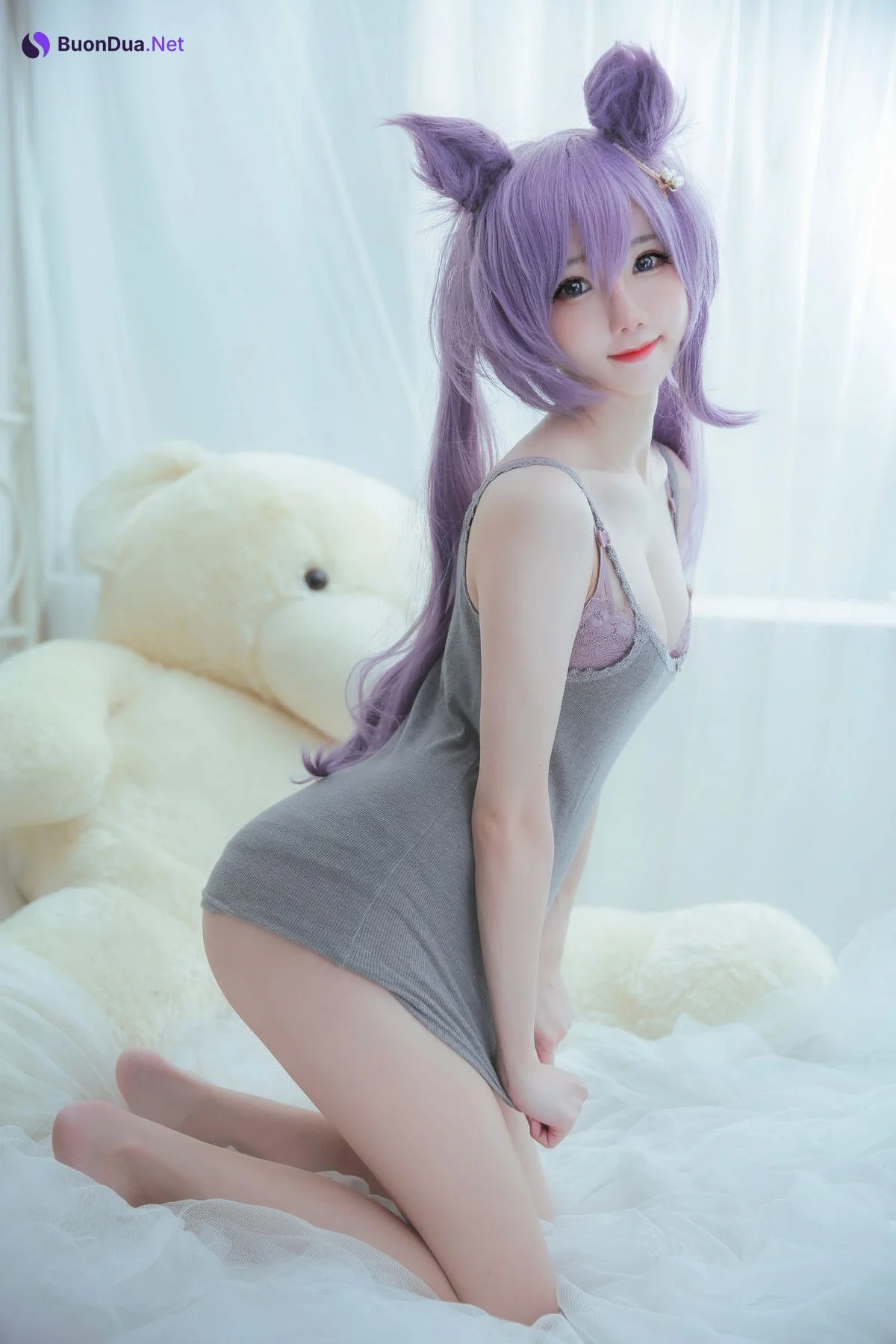 Sally多啦雪 Cosplay Keqing 刻晴 Lingerie Ver. - Photo 17