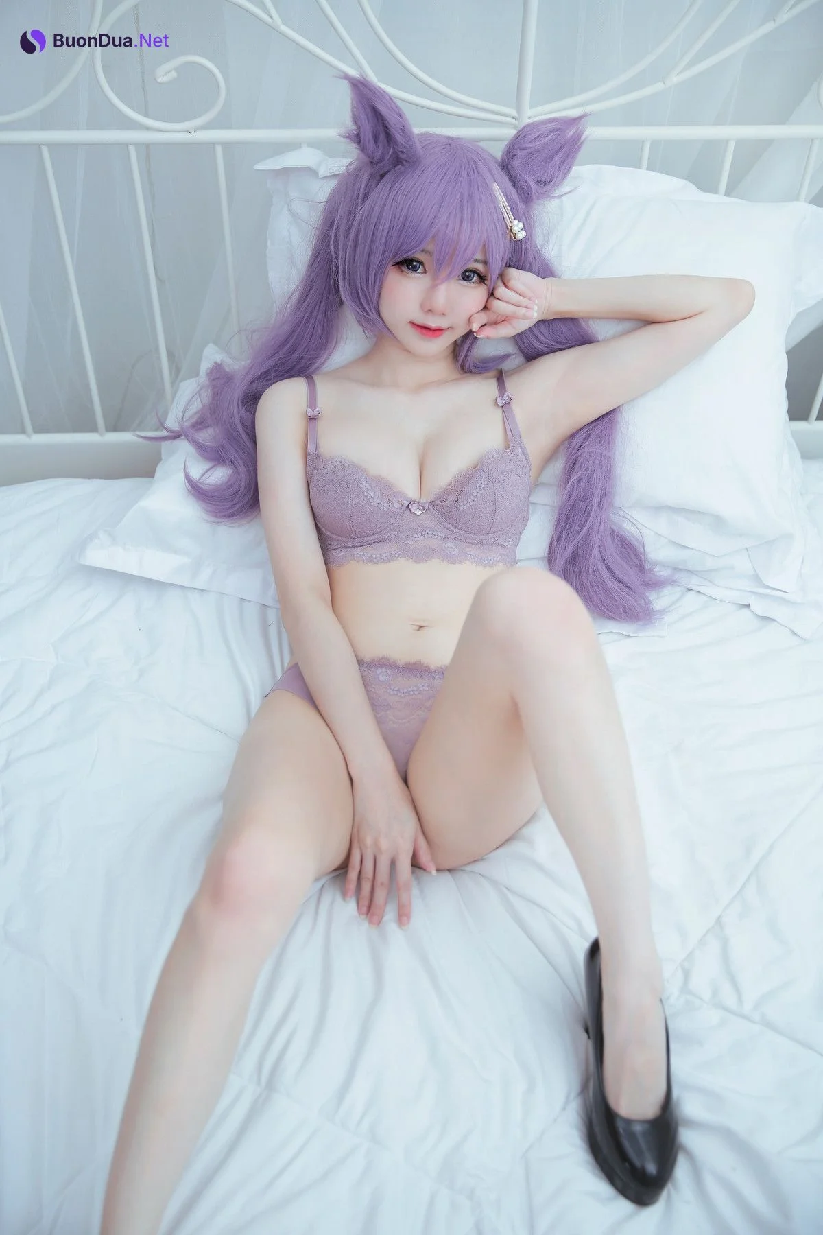 Sally多啦雪 Cosplay Keqing 刻晴 Lingerie Ver. - Photo 4