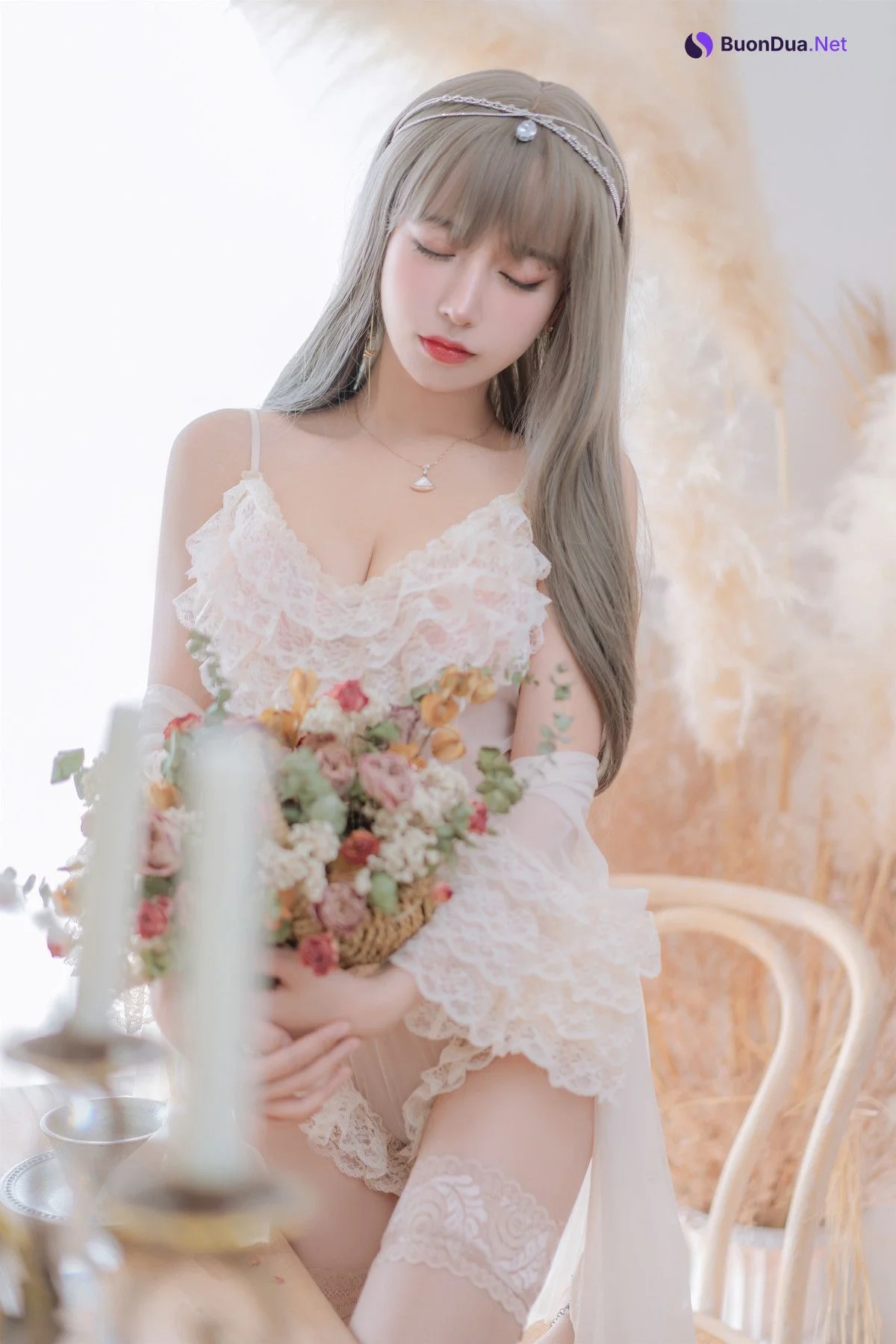 斗鱼米线线sama写真 Cosplay 凡尔赛公主 - Photo 13