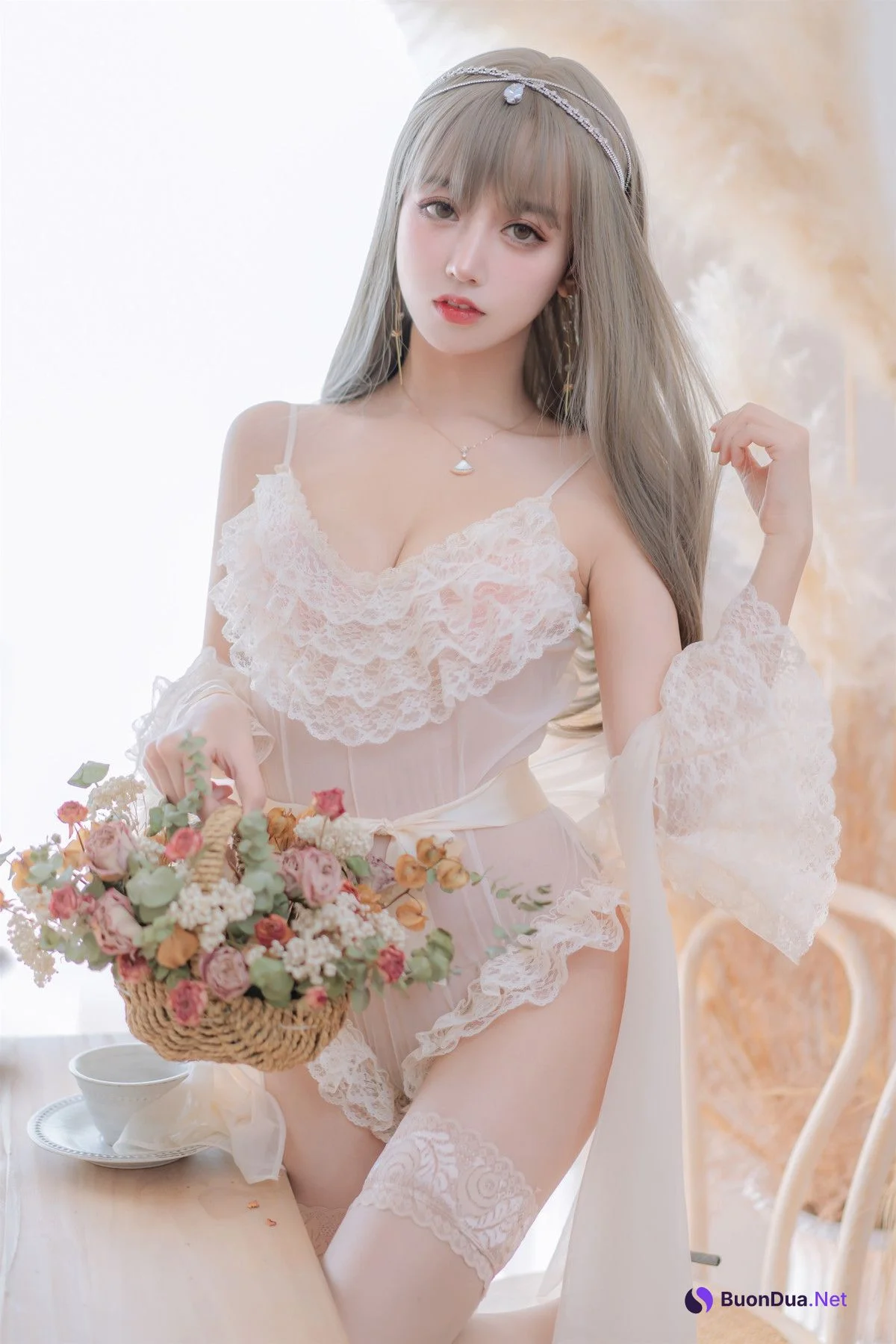 斗鱼米线线sama写真 Cosplay 凡尔赛公主 - Photo 14