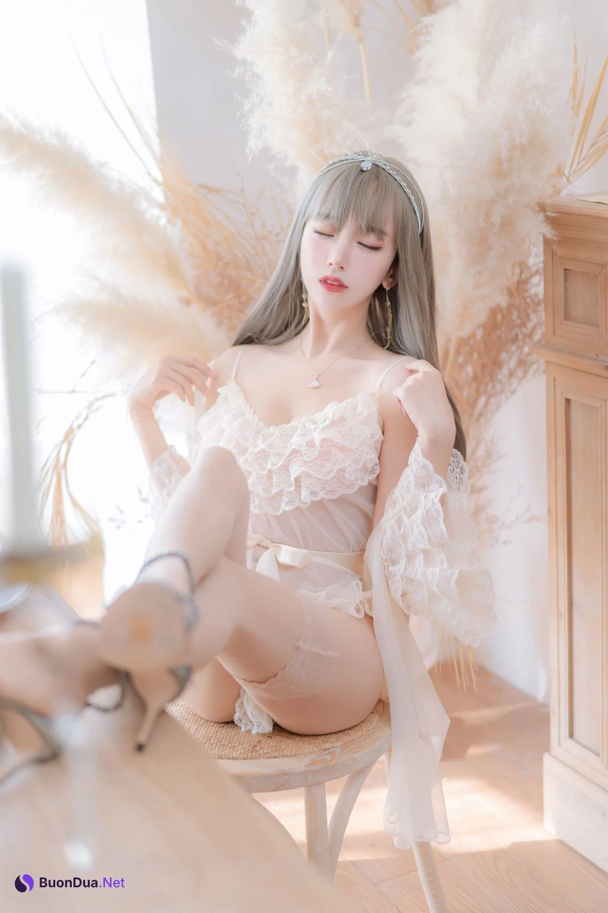 斗鱼米线线sama写真 Cosplay 凡尔赛公主 - Photo 7