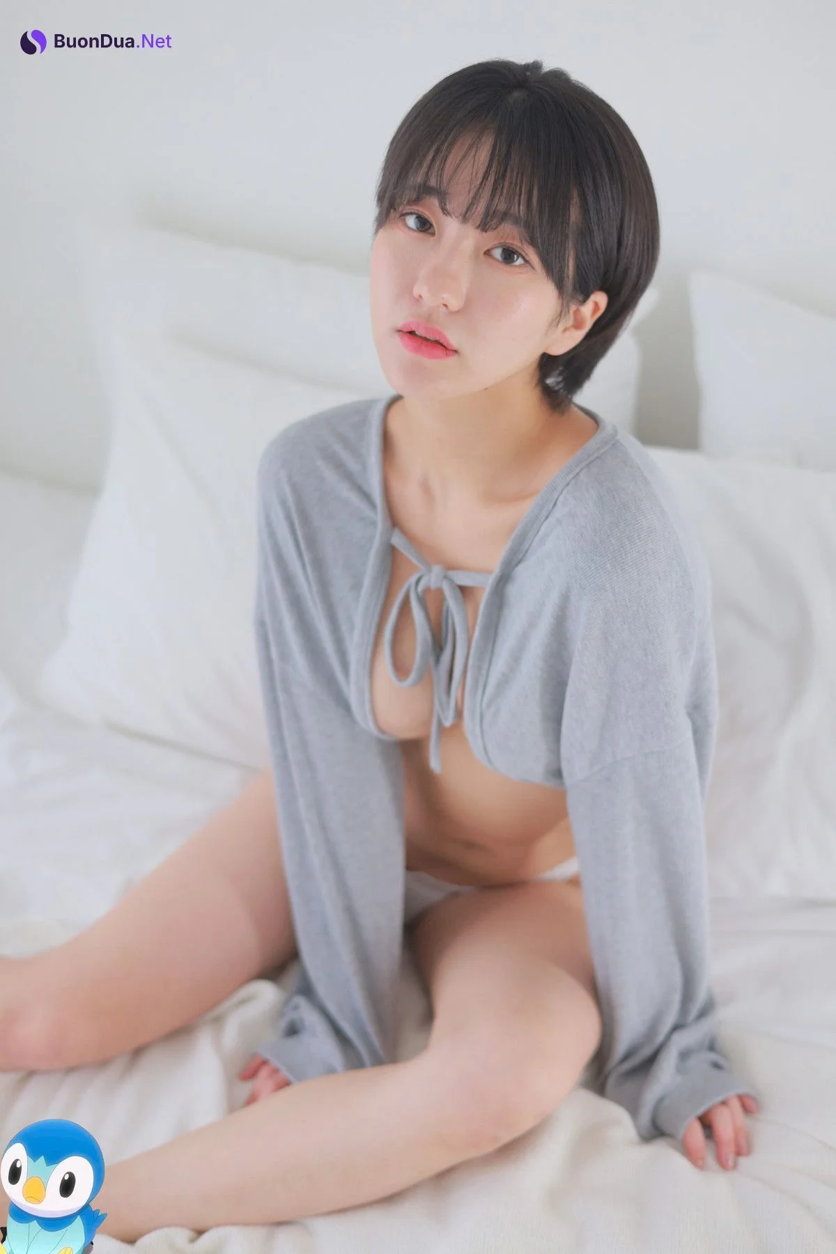 Sehee 세희, [Patreon] Gray Cardigan Short Cut Set.01 - Photo 4