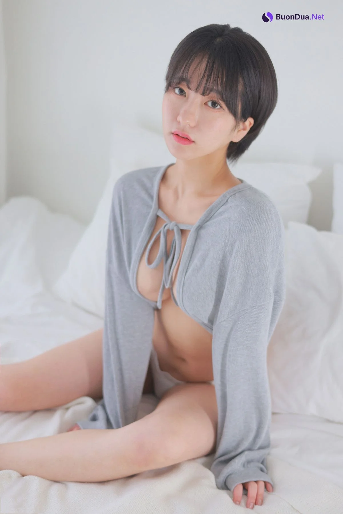 Sehee 세희, [Patreon] Gray Cardigan Short Cut Set.01 - Photo 5