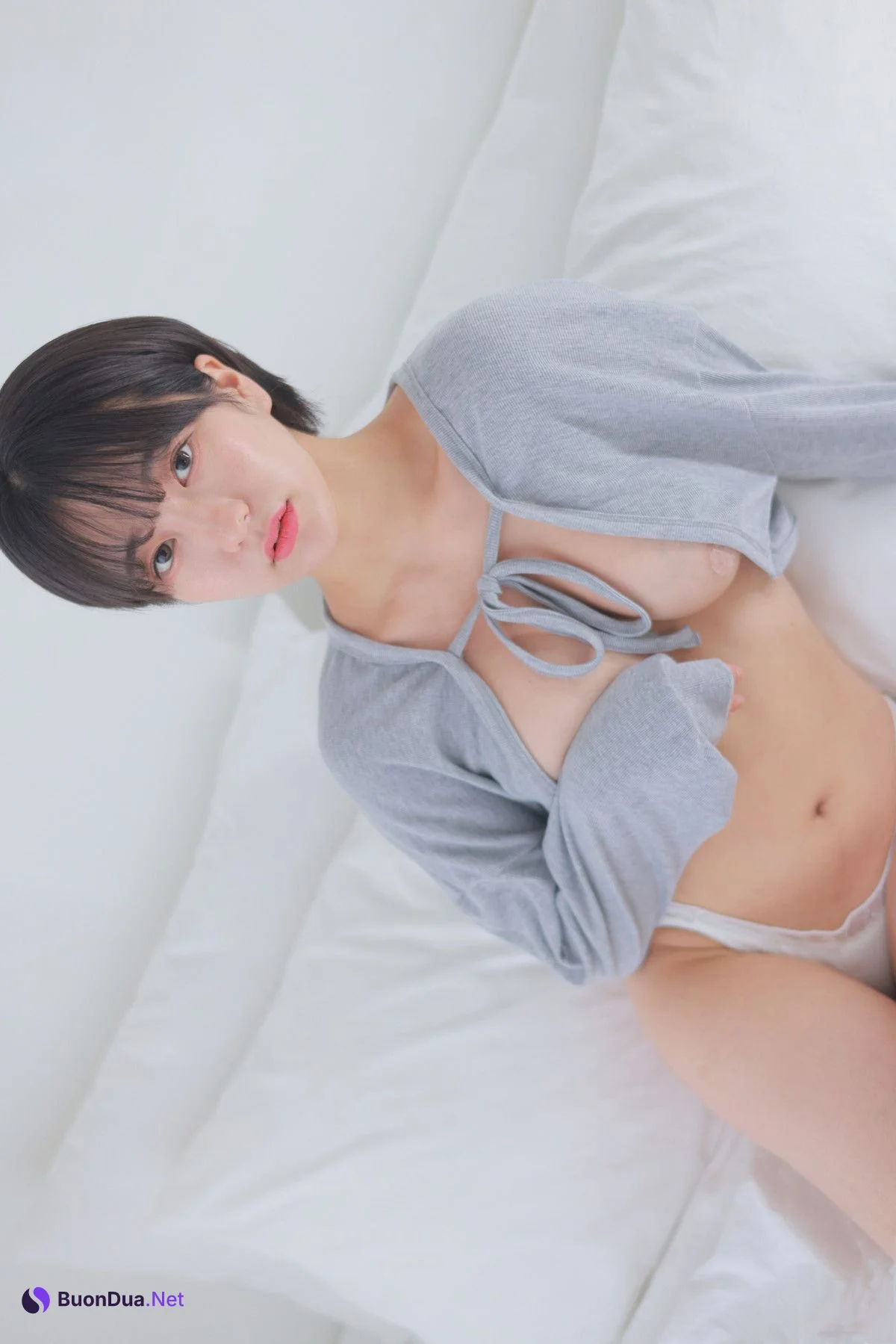 Sehee 세희, [Patreon] Gray Cardigan Short Cut Set.01 - Photo 9