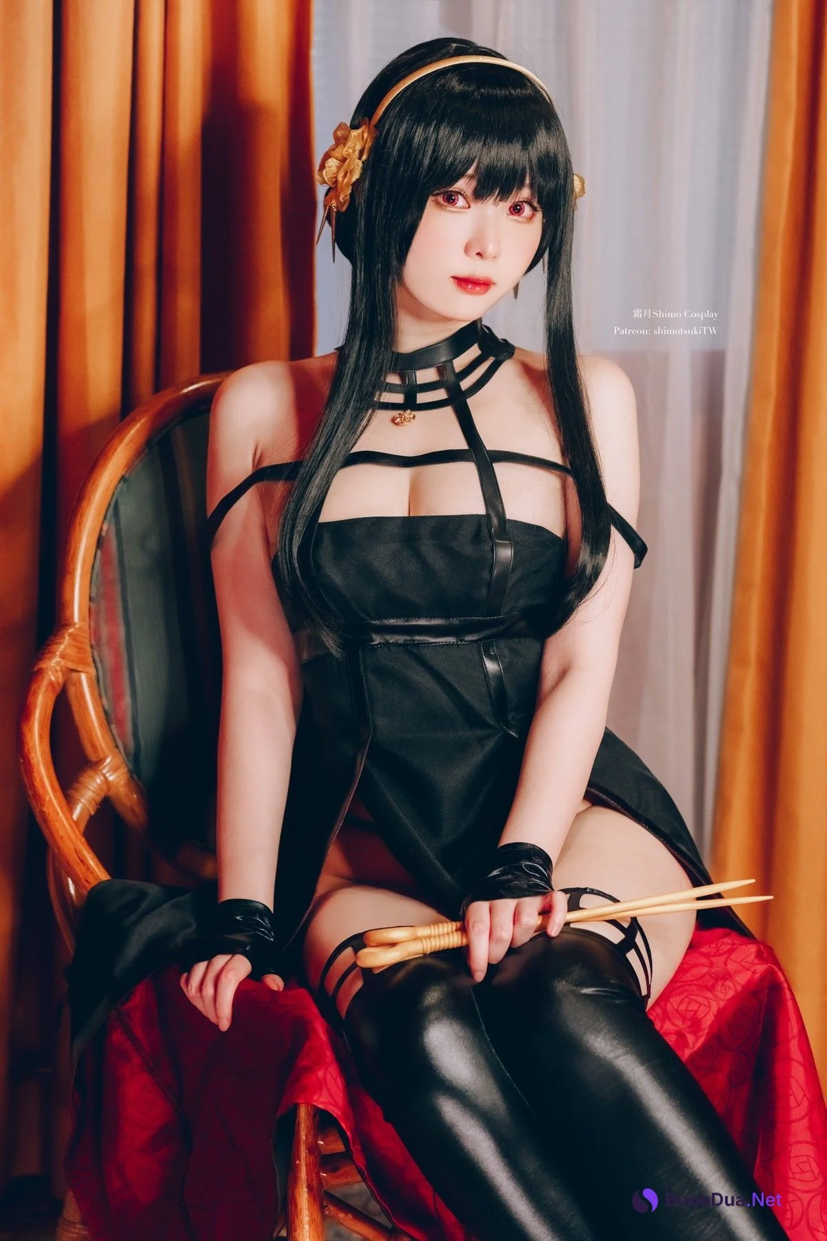 霜月shimo Cosplay 約兒黑禮服＋內衣睡裙 - 写真 10