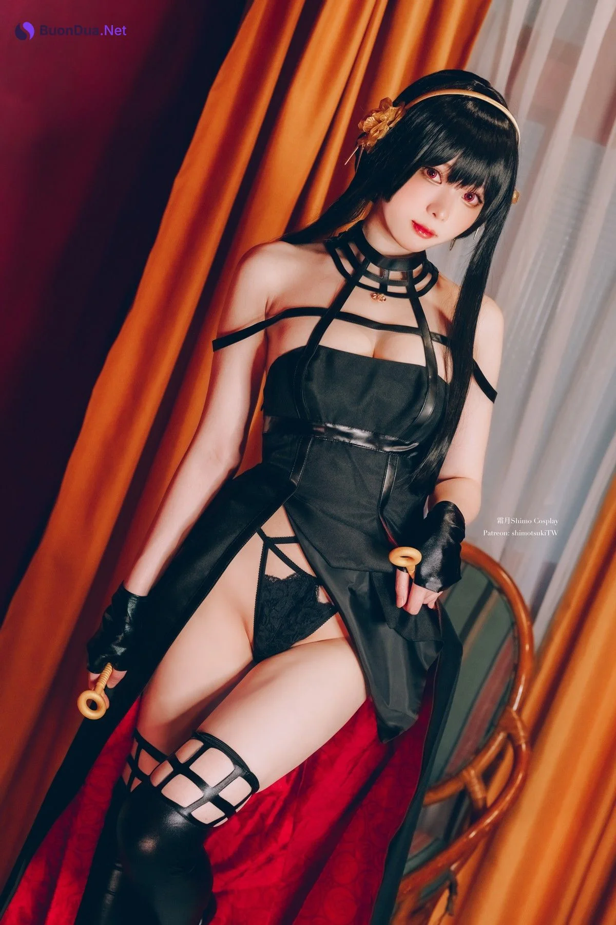 霜月shimo Cosplay 約兒黑禮服＋內衣睡裙 - 写真 20