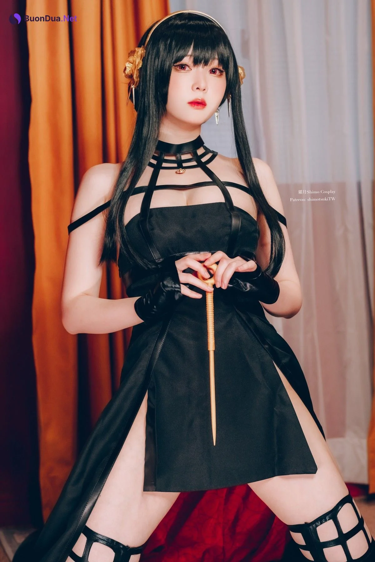 霜月shimo Cosplay 約兒黑禮服＋內衣睡裙 - 写真 4
