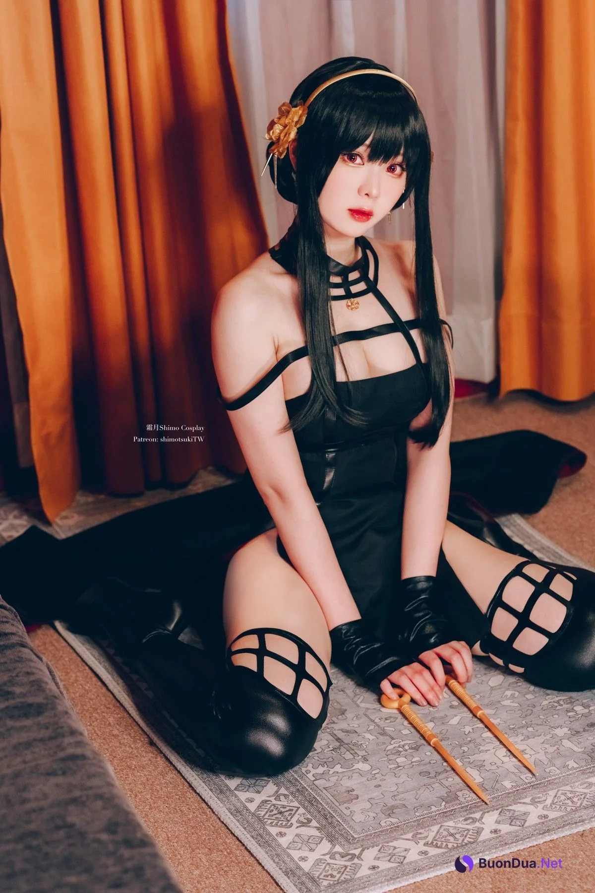 霜月shimo Cosplay 約兒黑禮服＋內衣睡裙 - 写真 5