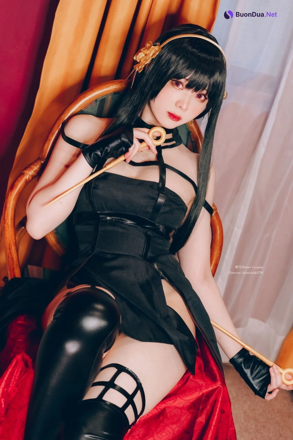 霜月shimo Cosplay 約兒黑禮服＋內衣睡裙 - 写真 8