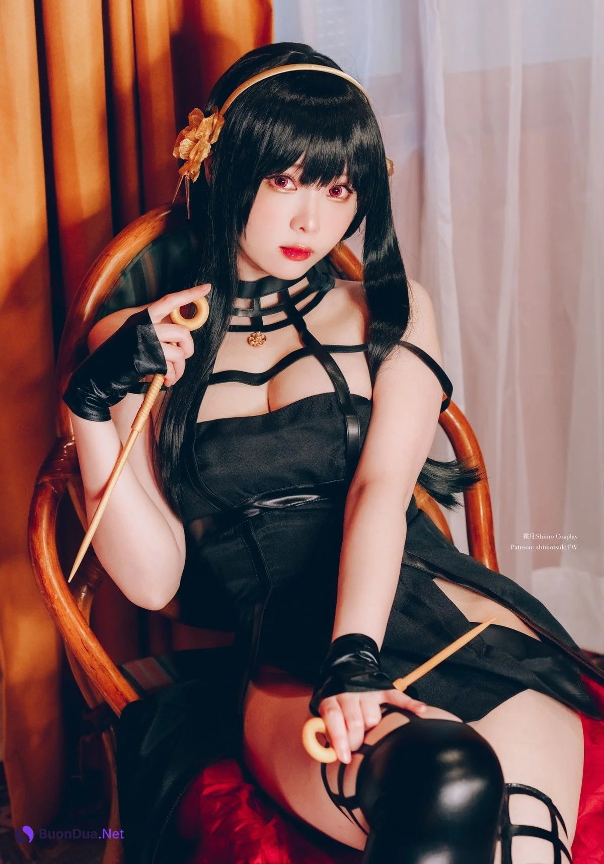 霜月shimo Cosplay 約兒黑禮服＋內衣睡裙 - 写真 9