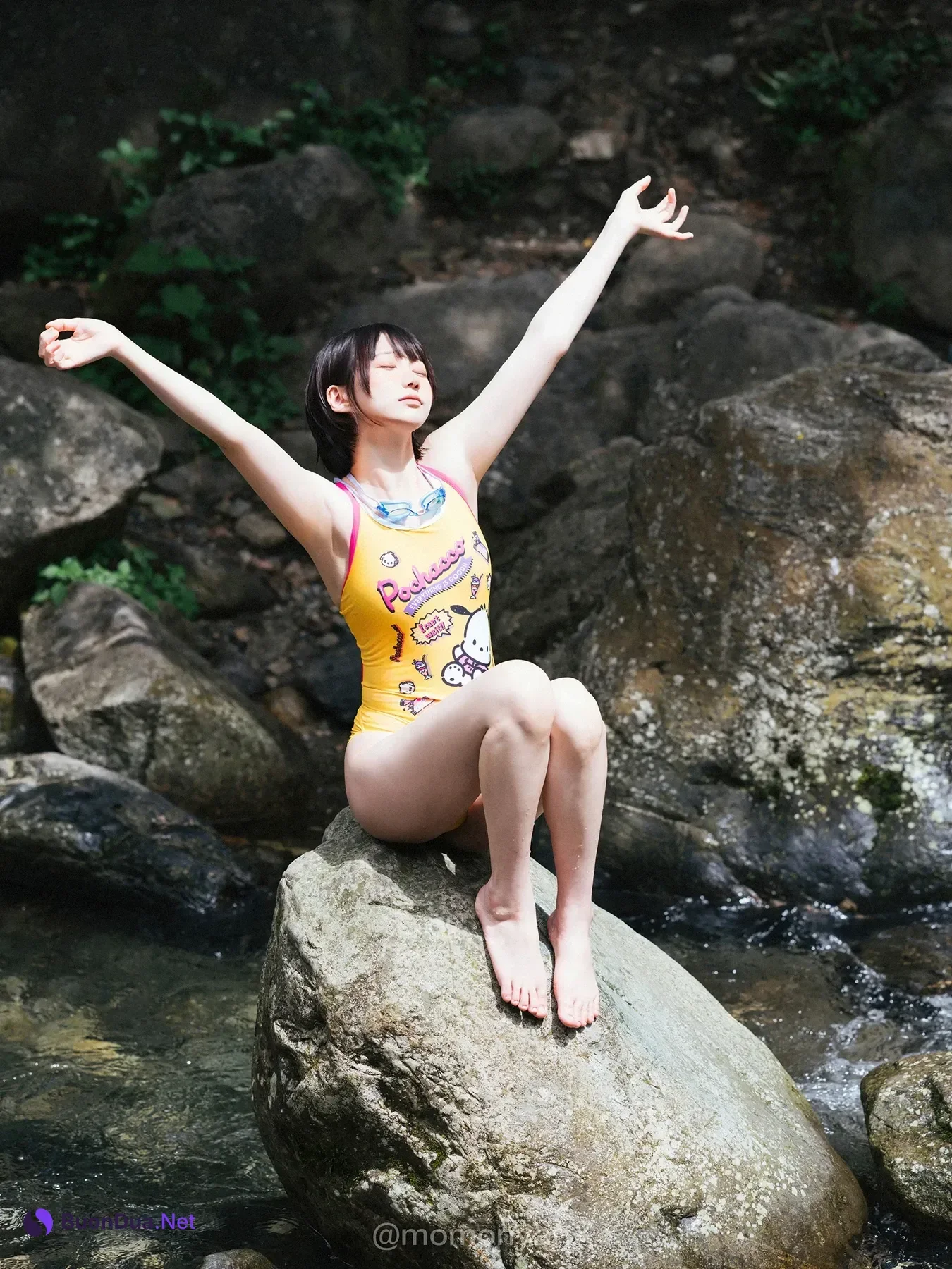 Shizuku しずく, 写真集 Fantia 原魔物喵 「夏の小川」 Set.01 - Photo 6