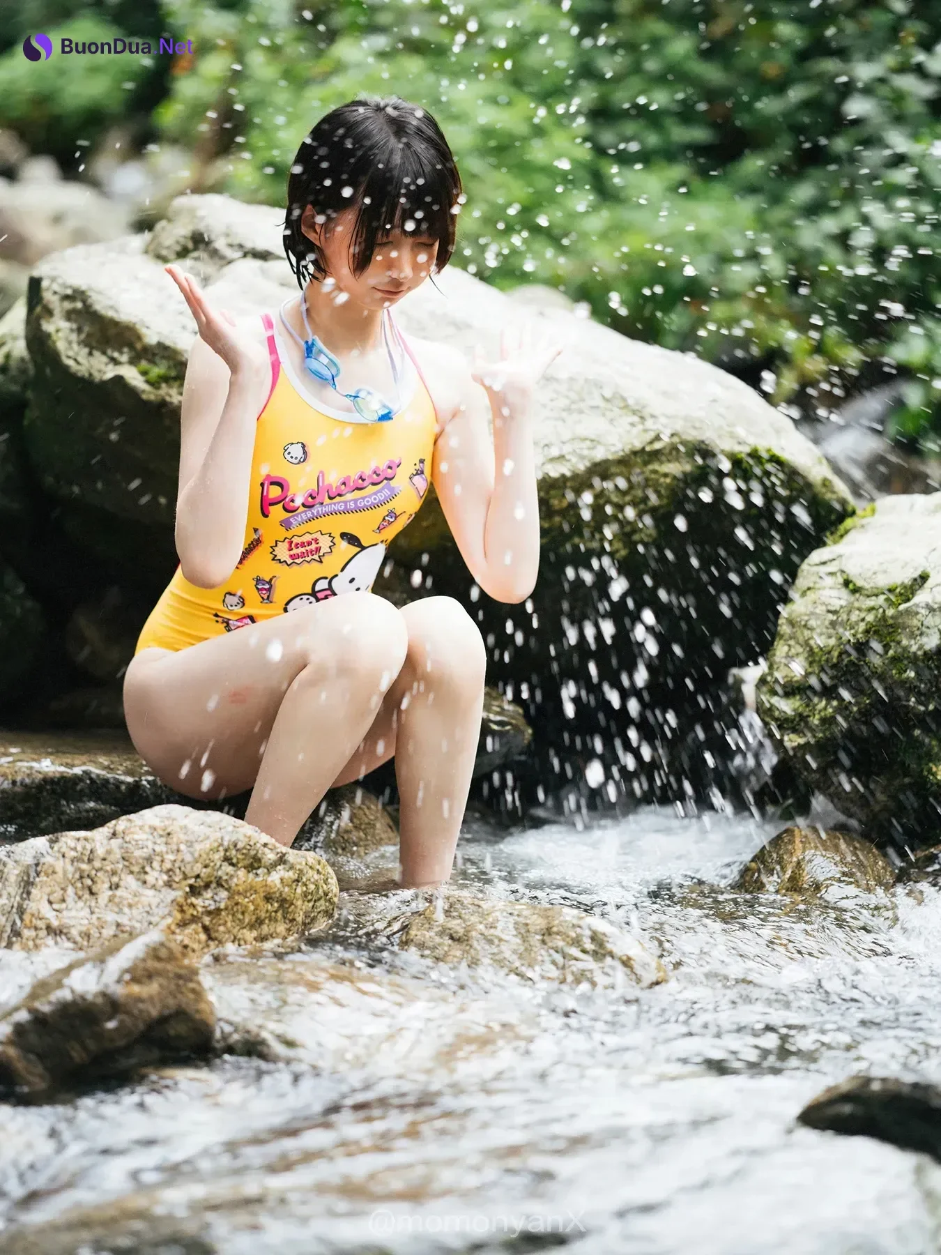 Shizuku しずく, 写真集 Fantia 原魔物喵 「夏の小川」 Set.02 - Photo 15