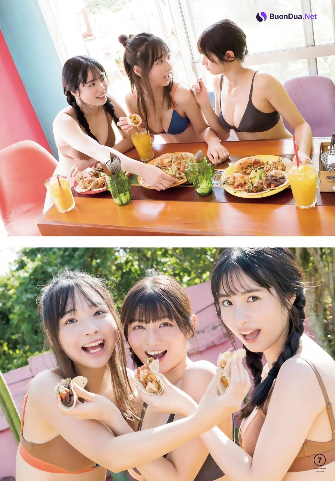 内藤花恋 天野きき 大島璃乃, Shonen Magazine 2021 No.52 (週刊少年マガジン 2021年52号) - Photo 10
