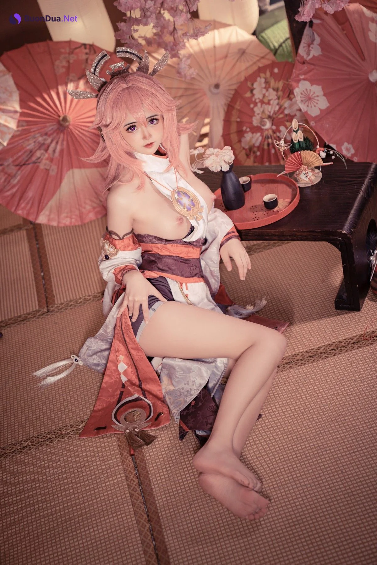 小礼好困 @SleeppyLee1 Cosplay 八重神子 - Photo 10