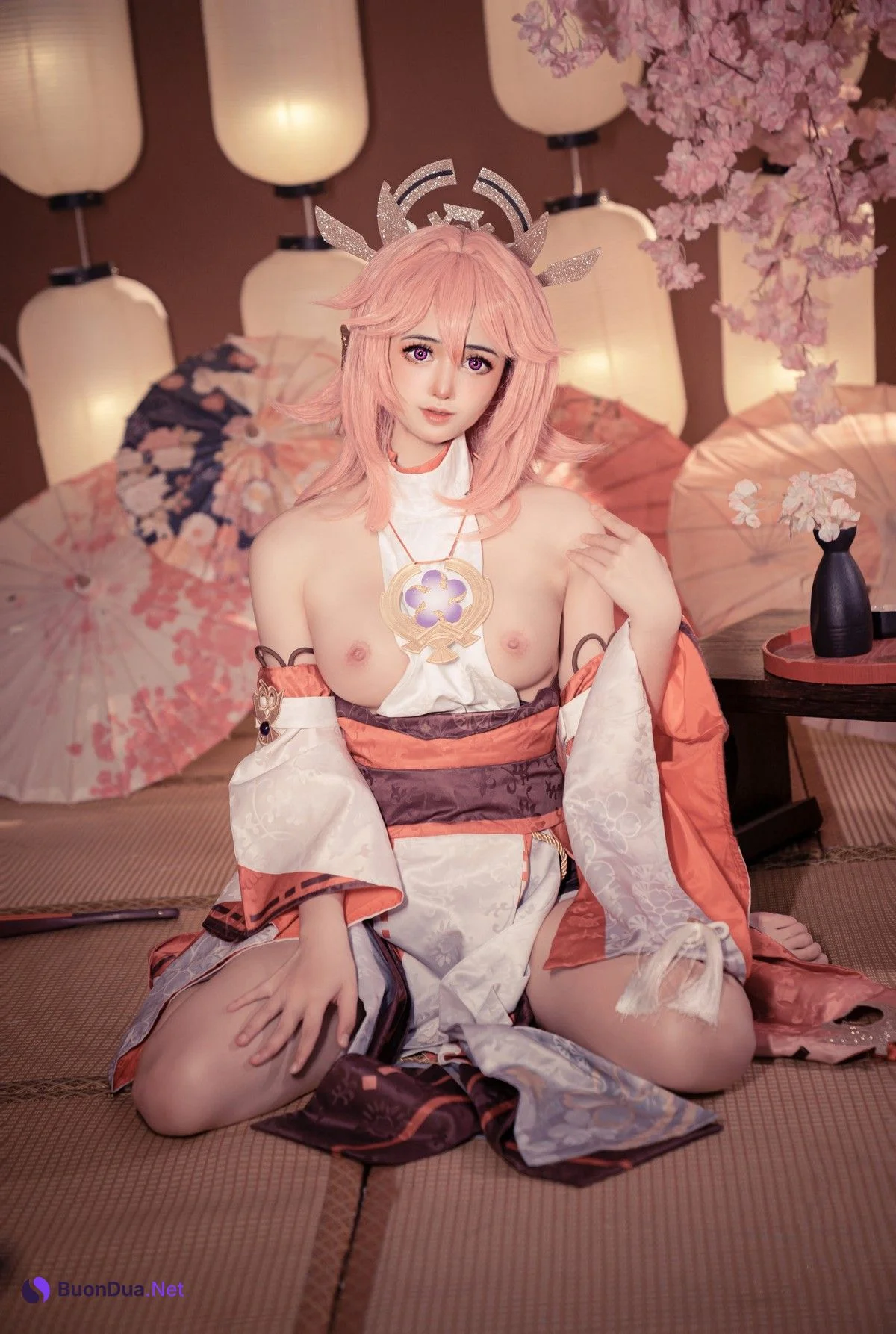 小礼好困 @SleeppyLee1 Cosplay 八重神子 - Photo 14