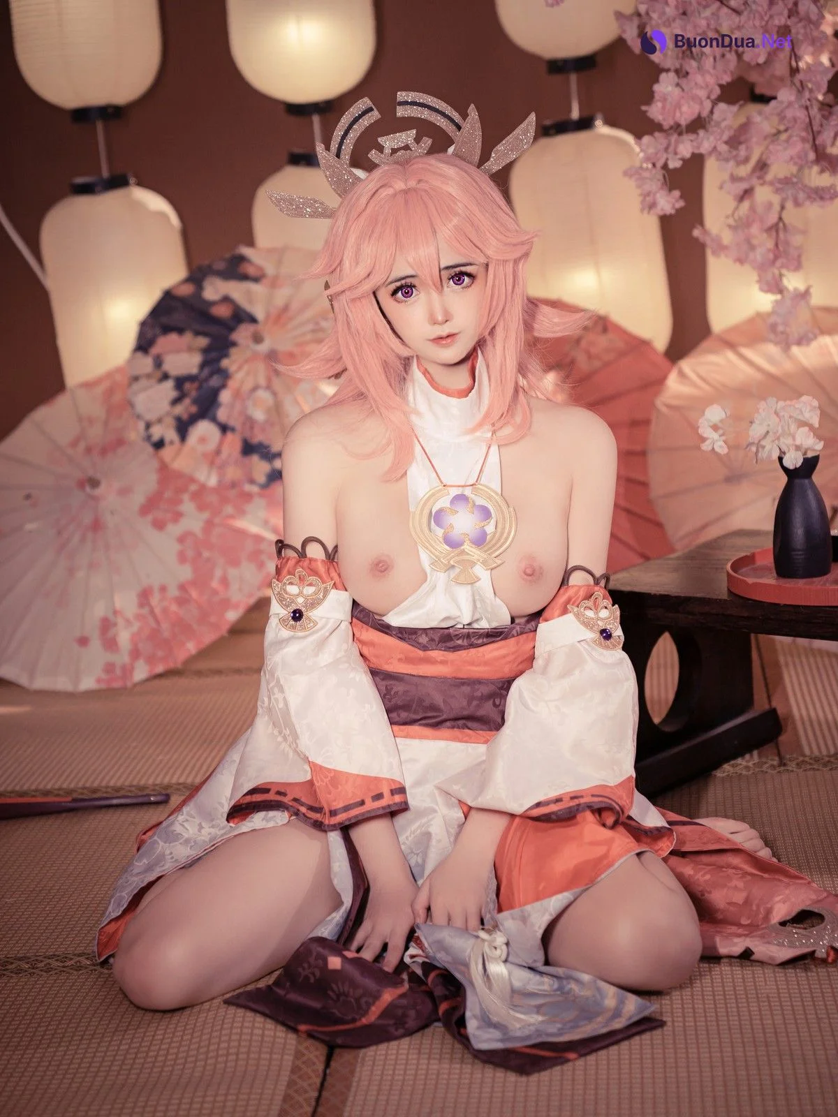小礼好困 @SleeppyLee1 Cosplay 八重神子 - Photo 17