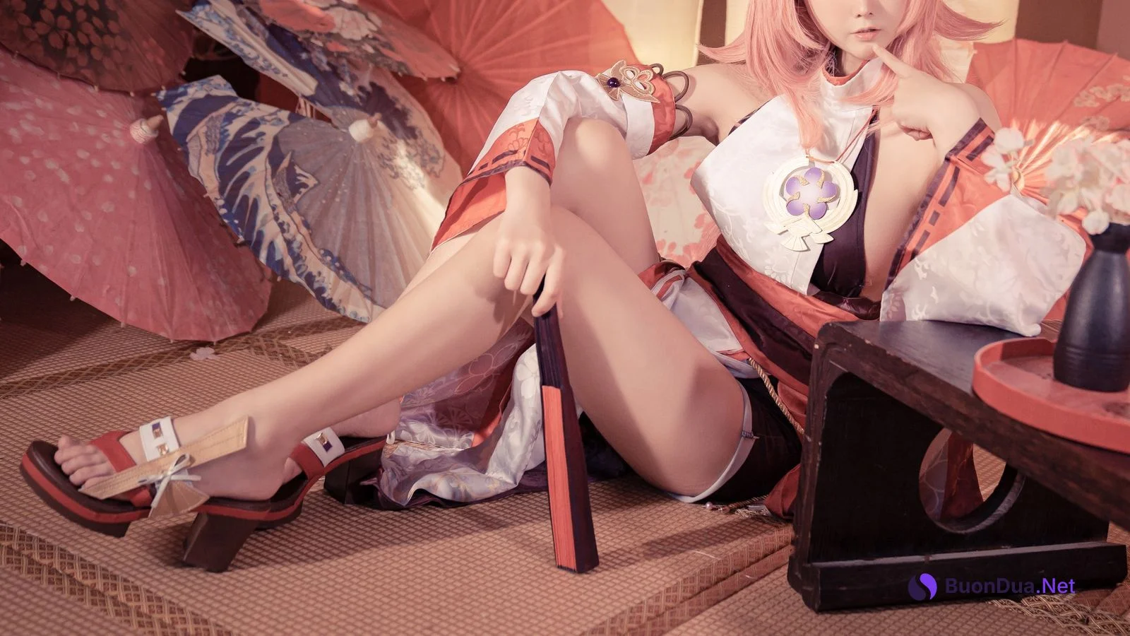 小礼好困 @SleeppyLee1 Cosplay 八重神子 - Photo 6
