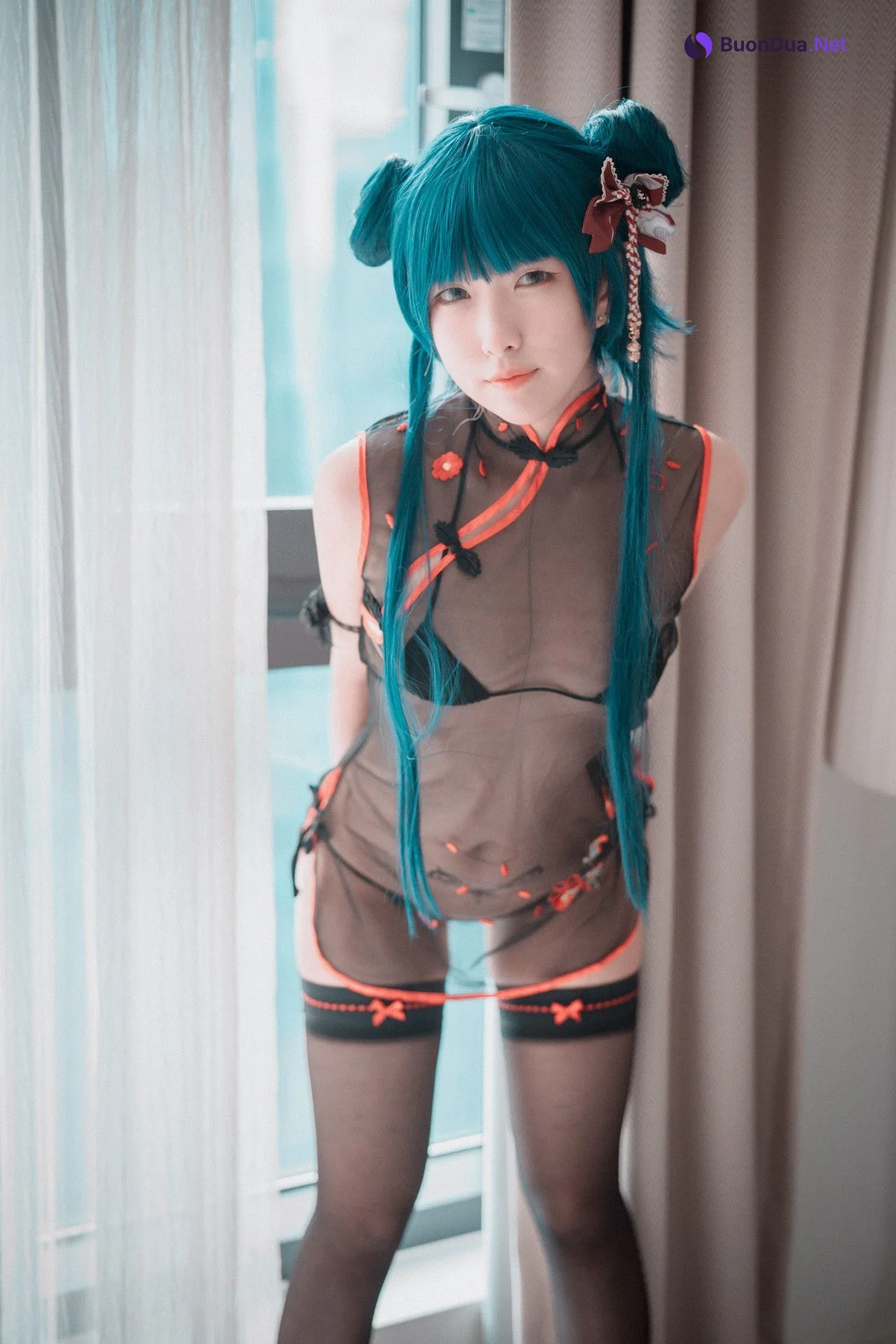 Sonson 손손, [DJAWA] Sheer Qipao Girl - Photo 10