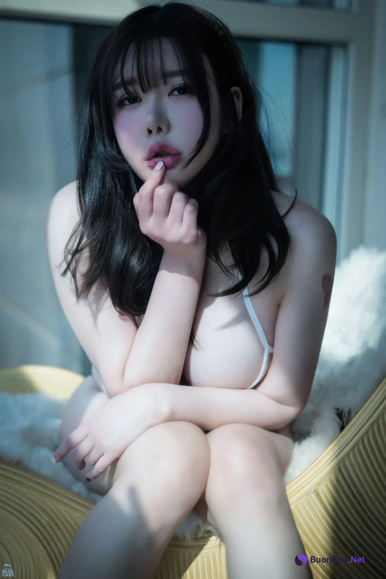 SUA 지수아, [BLUECAKE] Nude Bikini White (RED+) - รูปภาพ 16