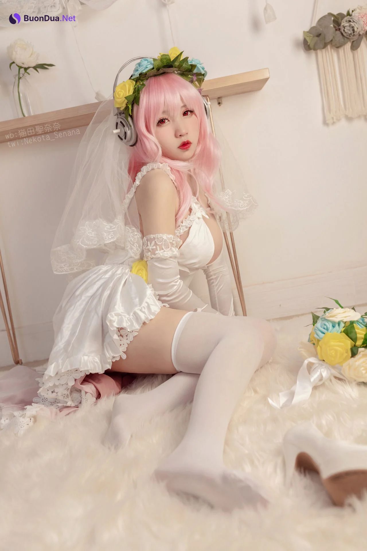 [猫田圣奈奈] 索尼子十周年花嫁 Super Sonico - Photo 11