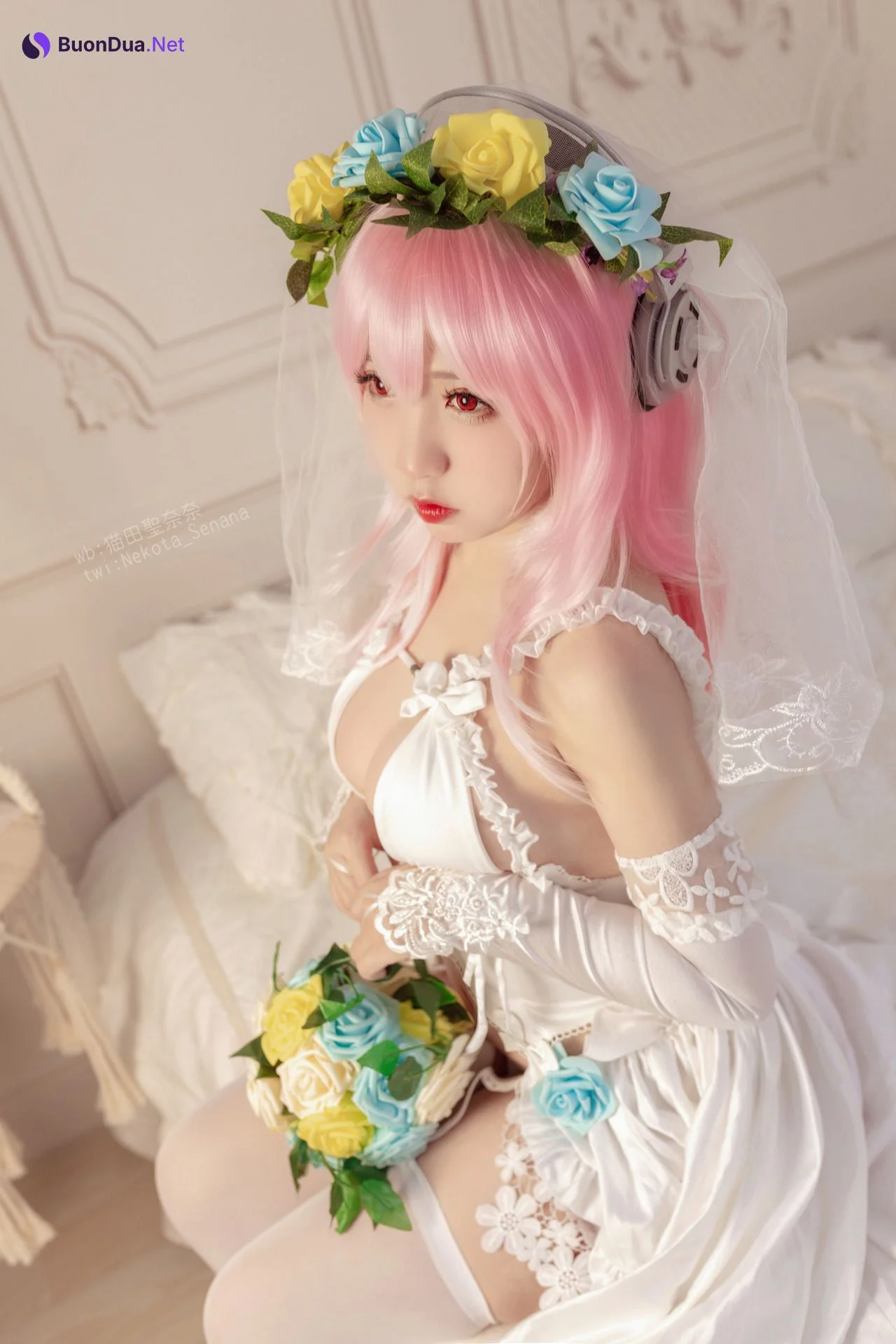 [猫田圣奈奈] 索尼子十周年花嫁 Super Sonico - Photo 14